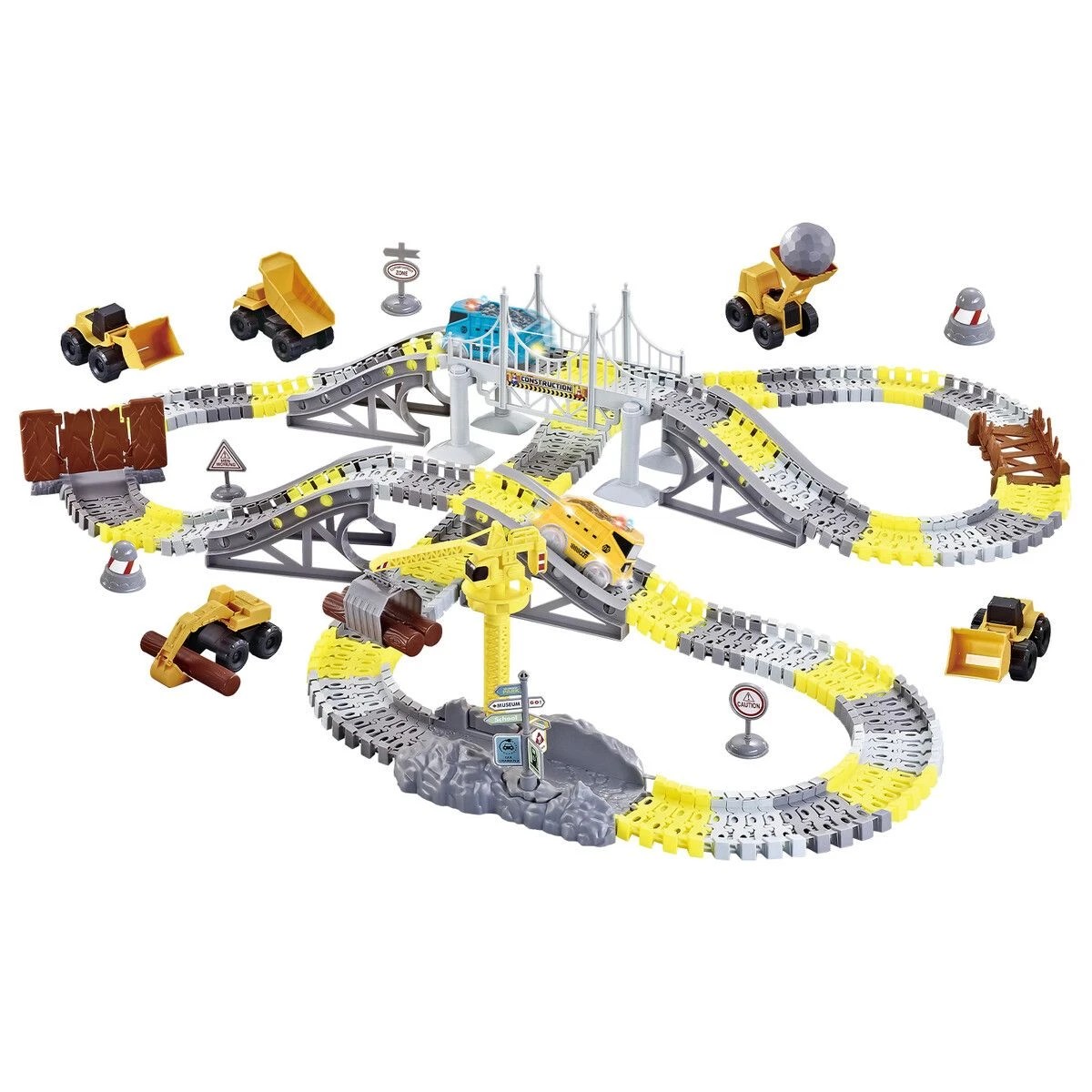 1 AUSWAY Race Track Car Toys Play Set Construction Truck Electric Vehicle, 1 of 3
