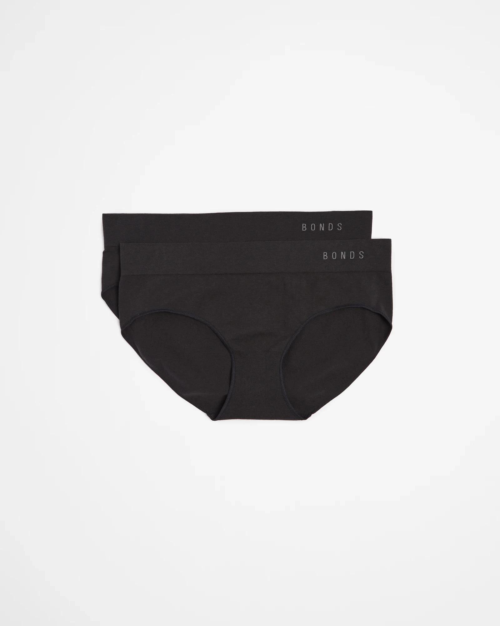 1 Bonds 2 Pack Seamless Midi Briefs BLACK, 1 of 4