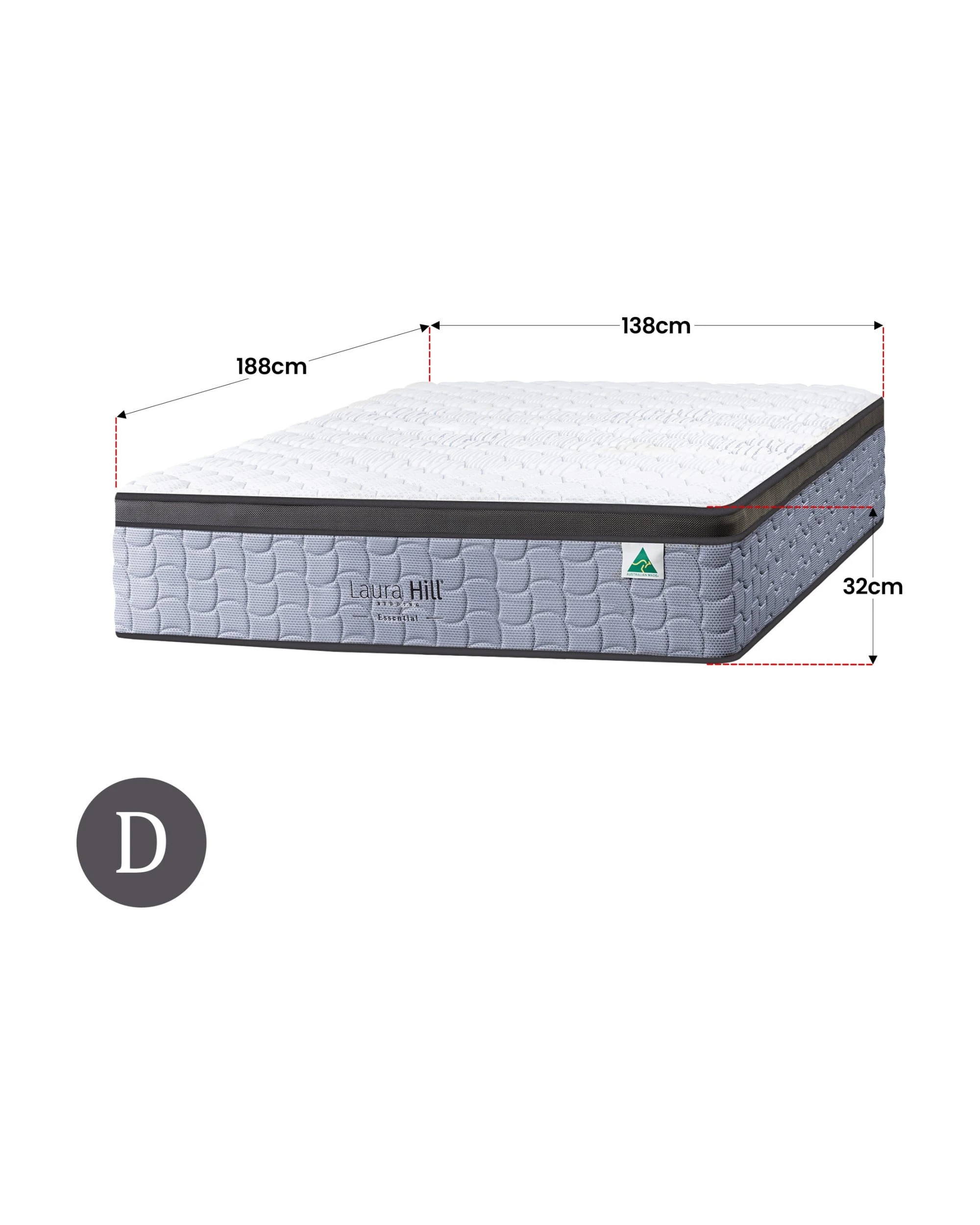 3 Laura Hill Essential Australian Made Double Premium Mattress, 3 of 3