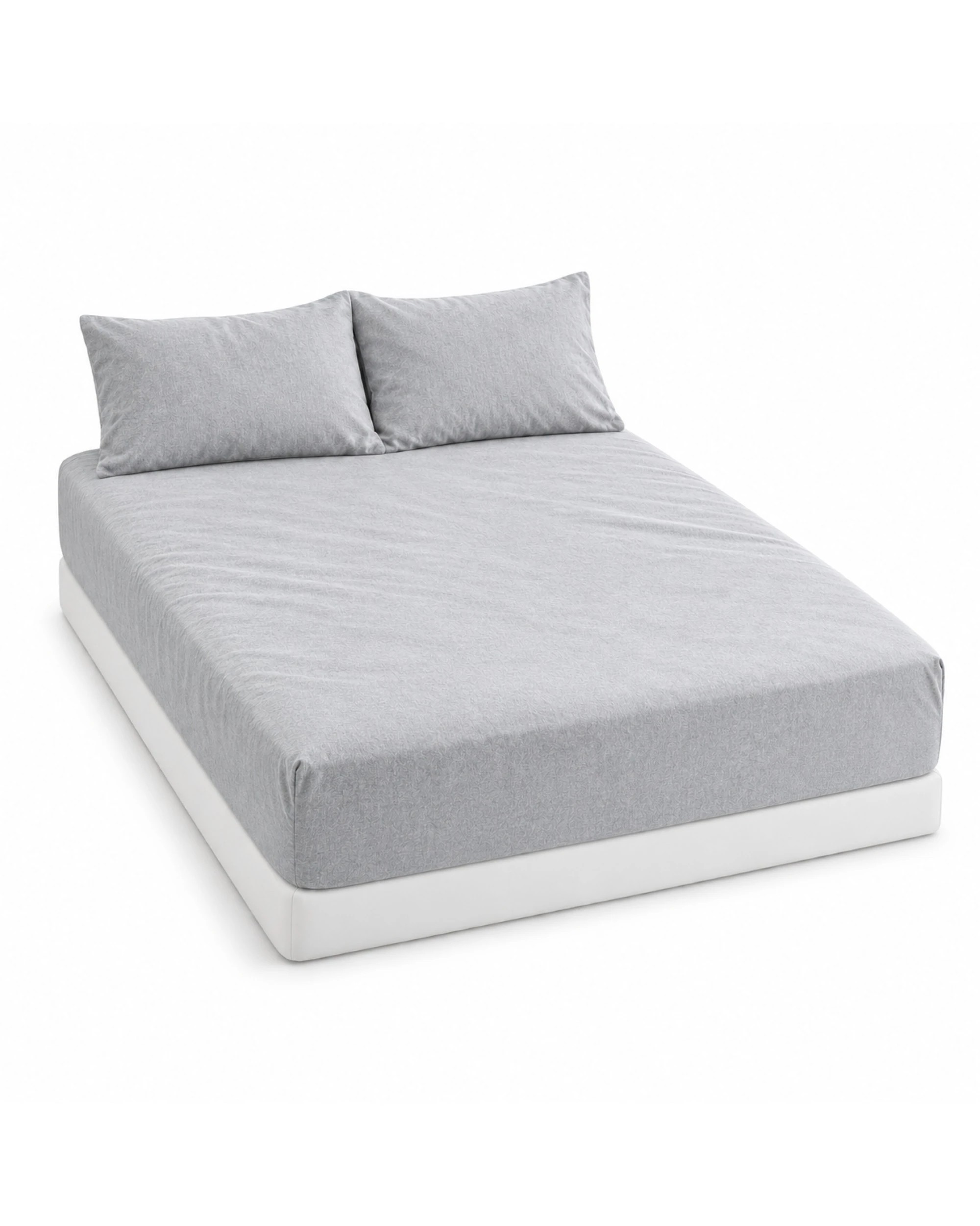 1 BR Home Egyptian Cotton Flannelette King Fitted Sheet Set with Pillowcases Grey - King Bed - Grey, 1 of 1