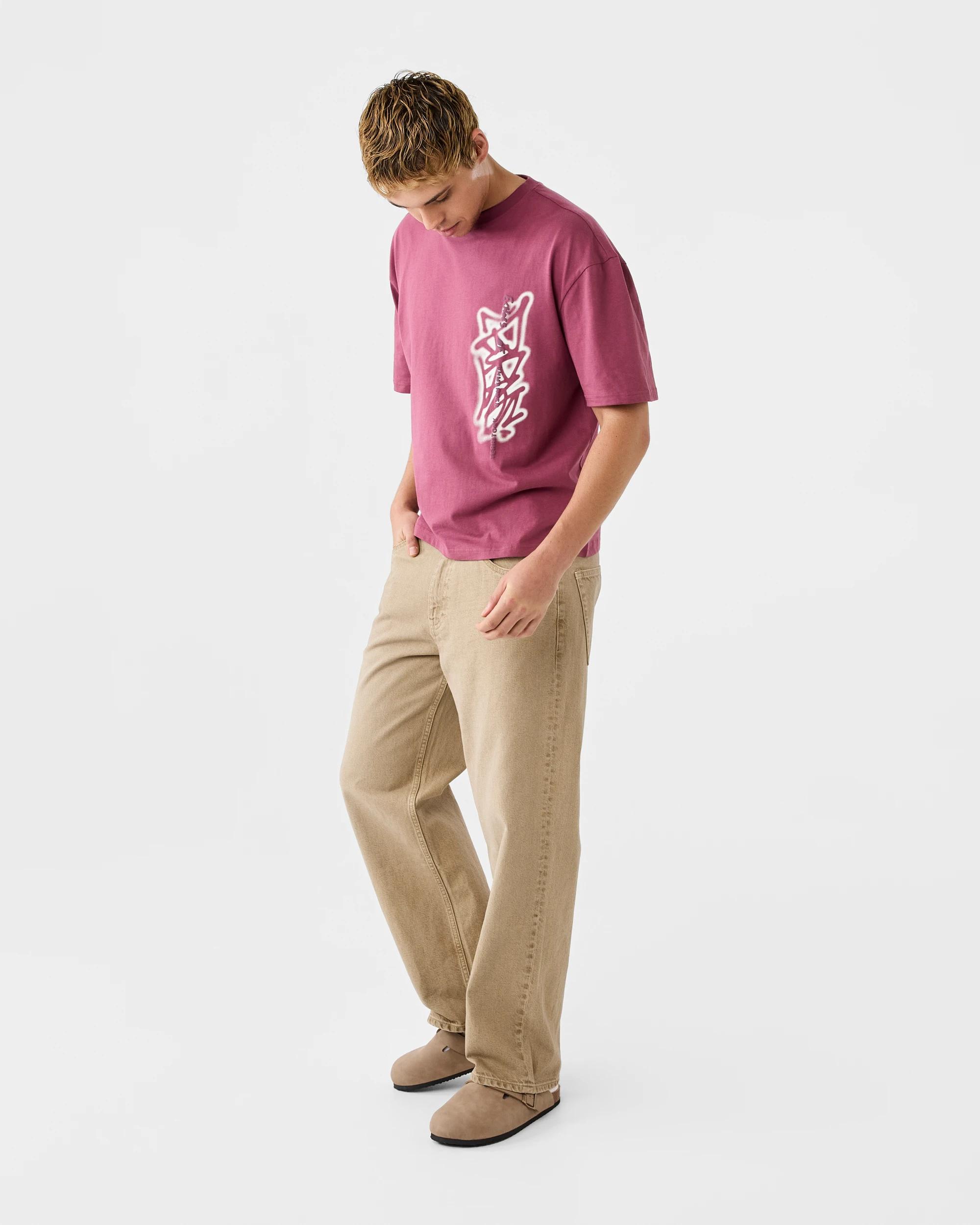 3 Boxy Print T-shirt Red Graffi, 3 of 9