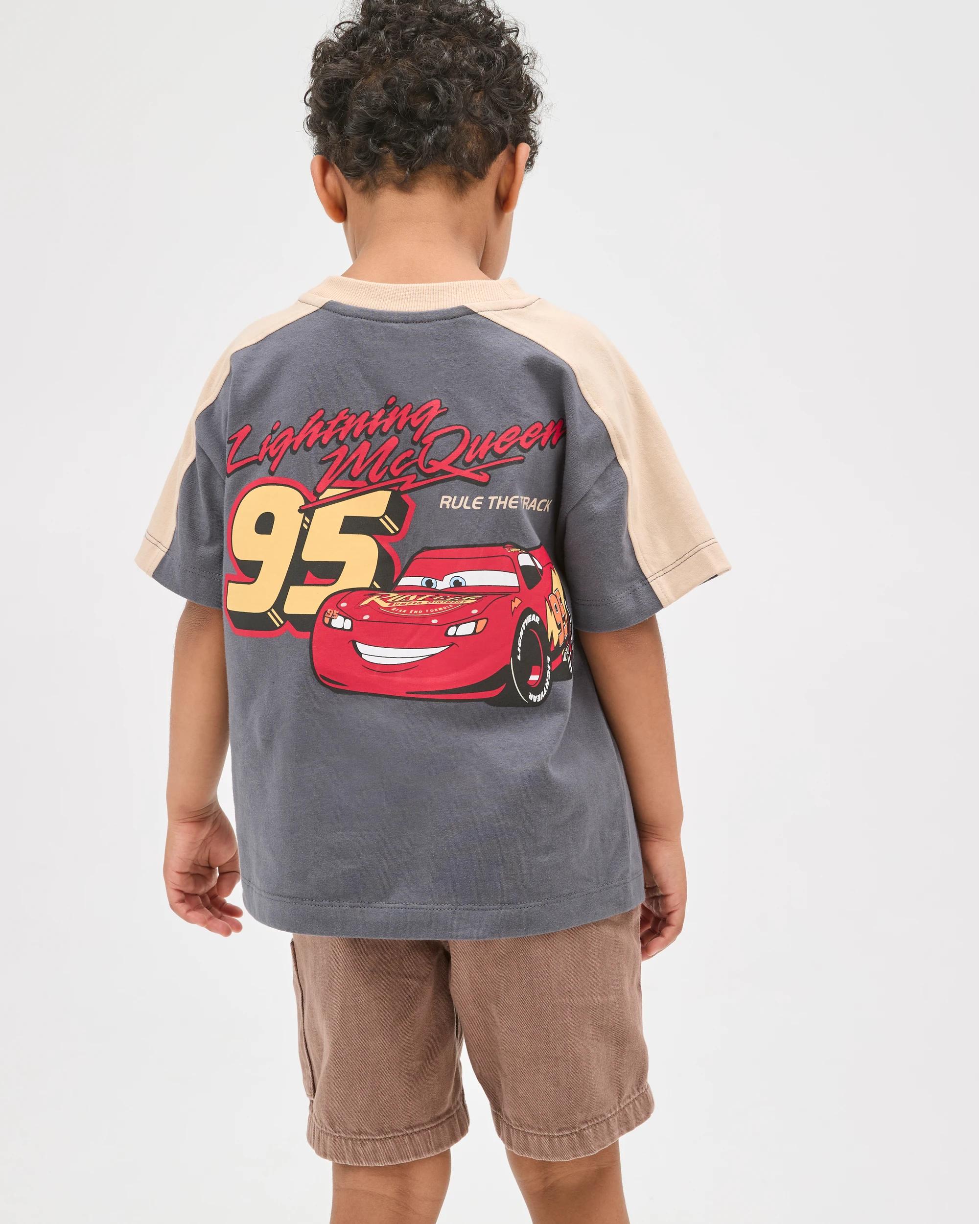 4 Disney Pixar Cars Australian Cotton Oversized T-Shirt CHARCOAL, 4 of 7