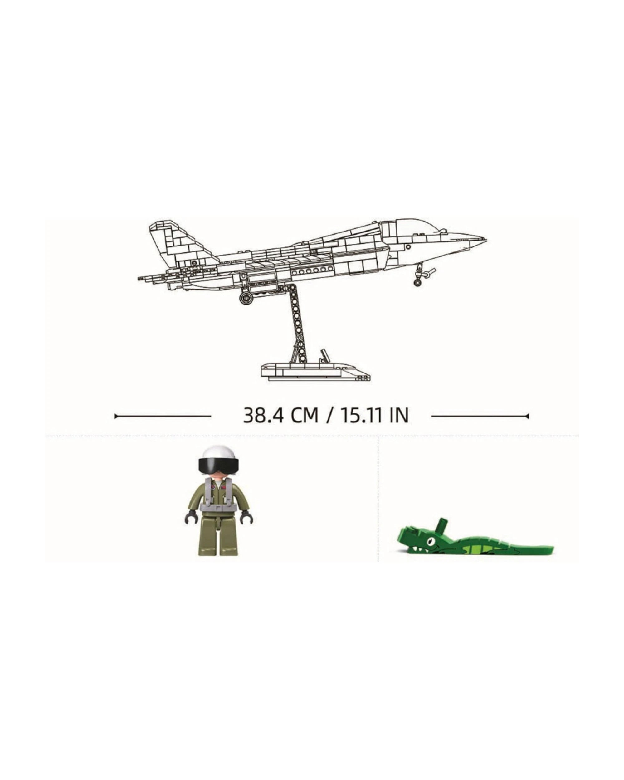 Sluban B1186 Model Kit 1:44 J35 Carrier Fighter Chinese Stealth Jet ...