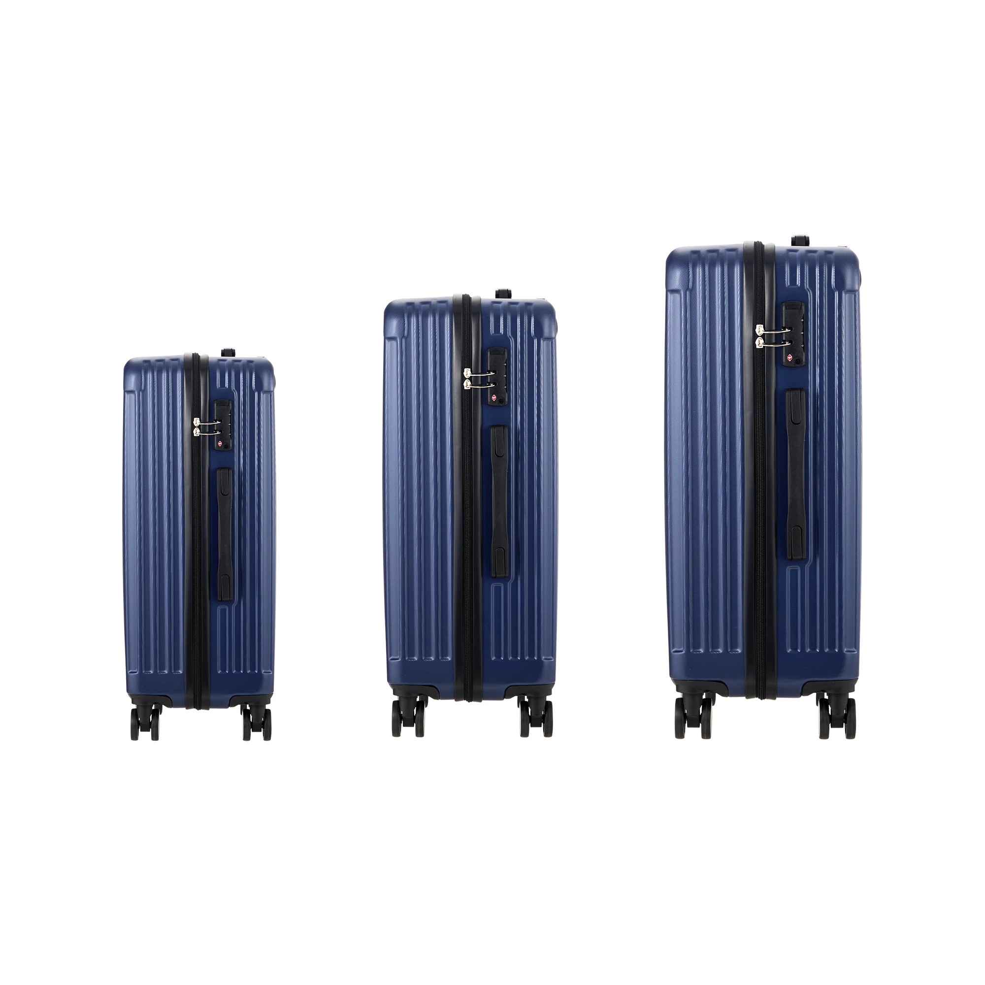 Mazam 3PCS Luggage Suitcase Trolley Set TSA Lock Hard Case - Blue - Kmart