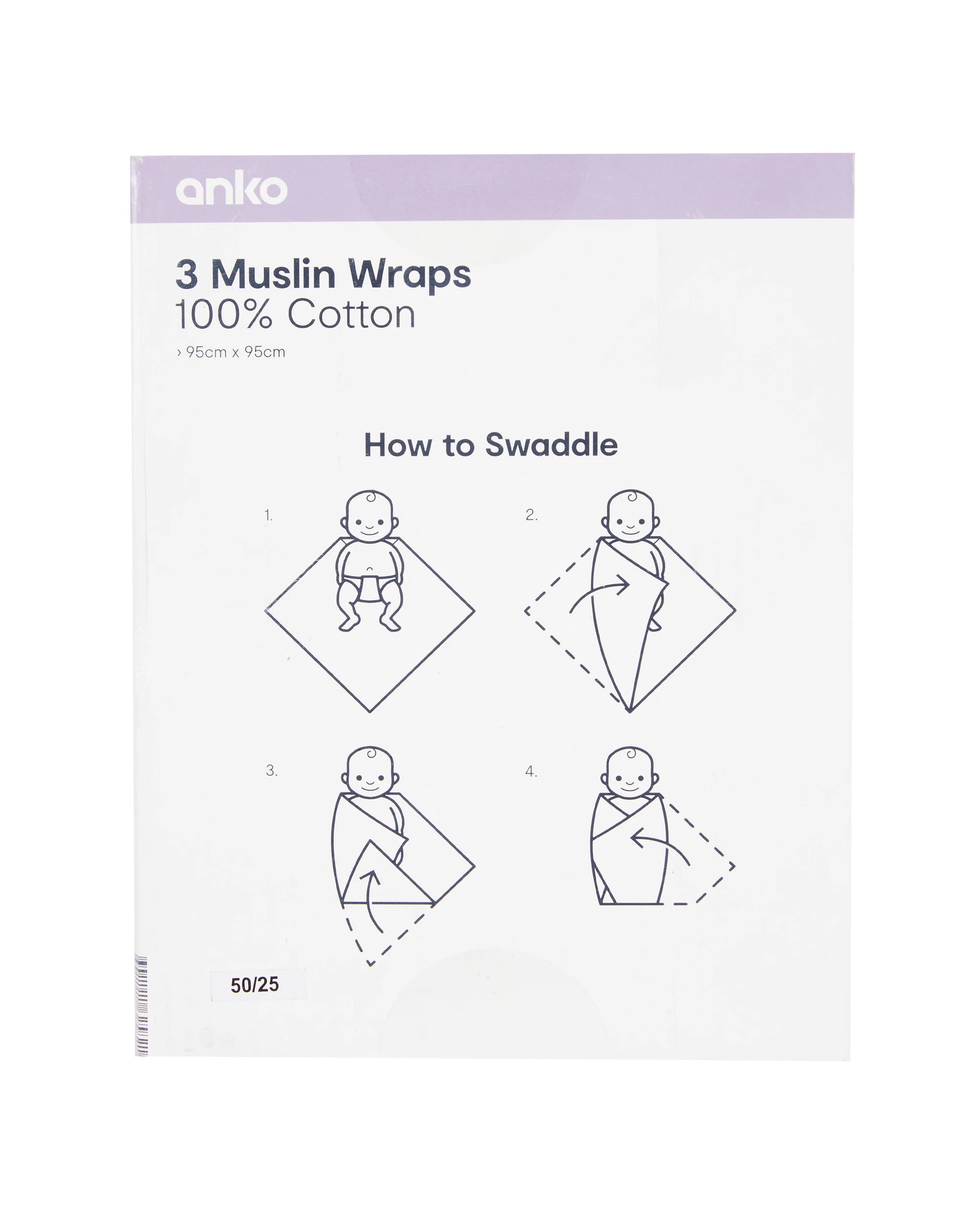 7 3 Pack Cotton Muslin Wraps - Textured, 7 of 7