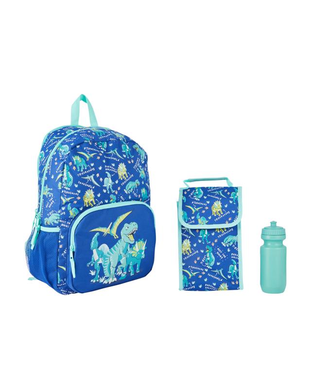 3 Piece Dino Backpack Set - 