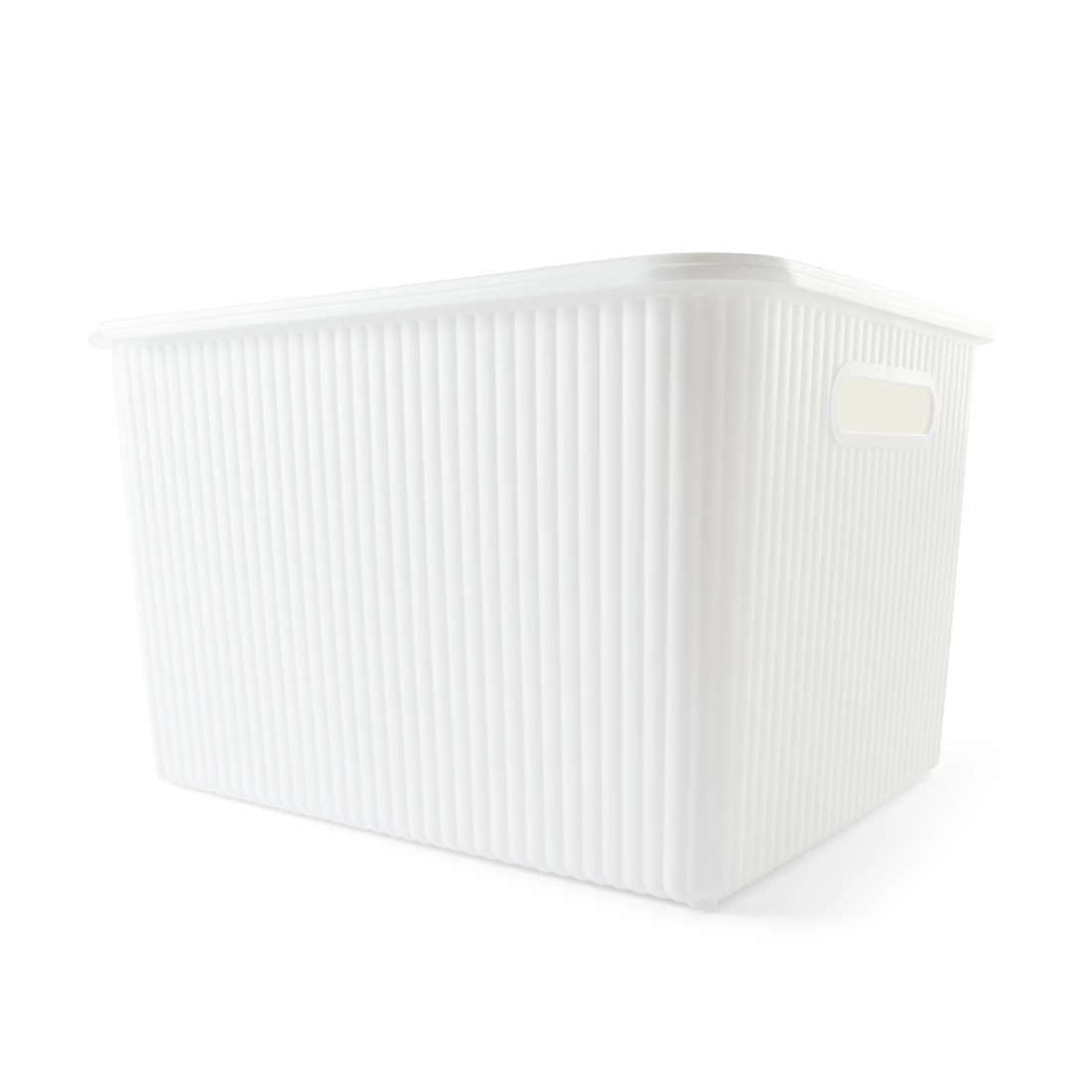 1 18L Ribbed Container - White, 1 of 10