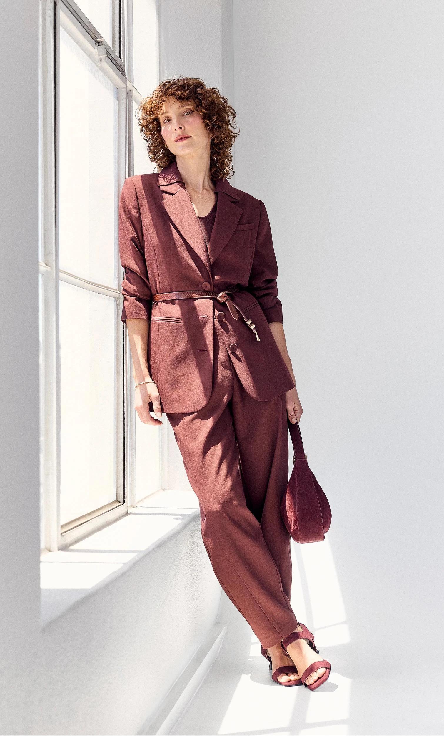 10 Preview Single Breasted Blazer RUM RAISIN, 10 of 10