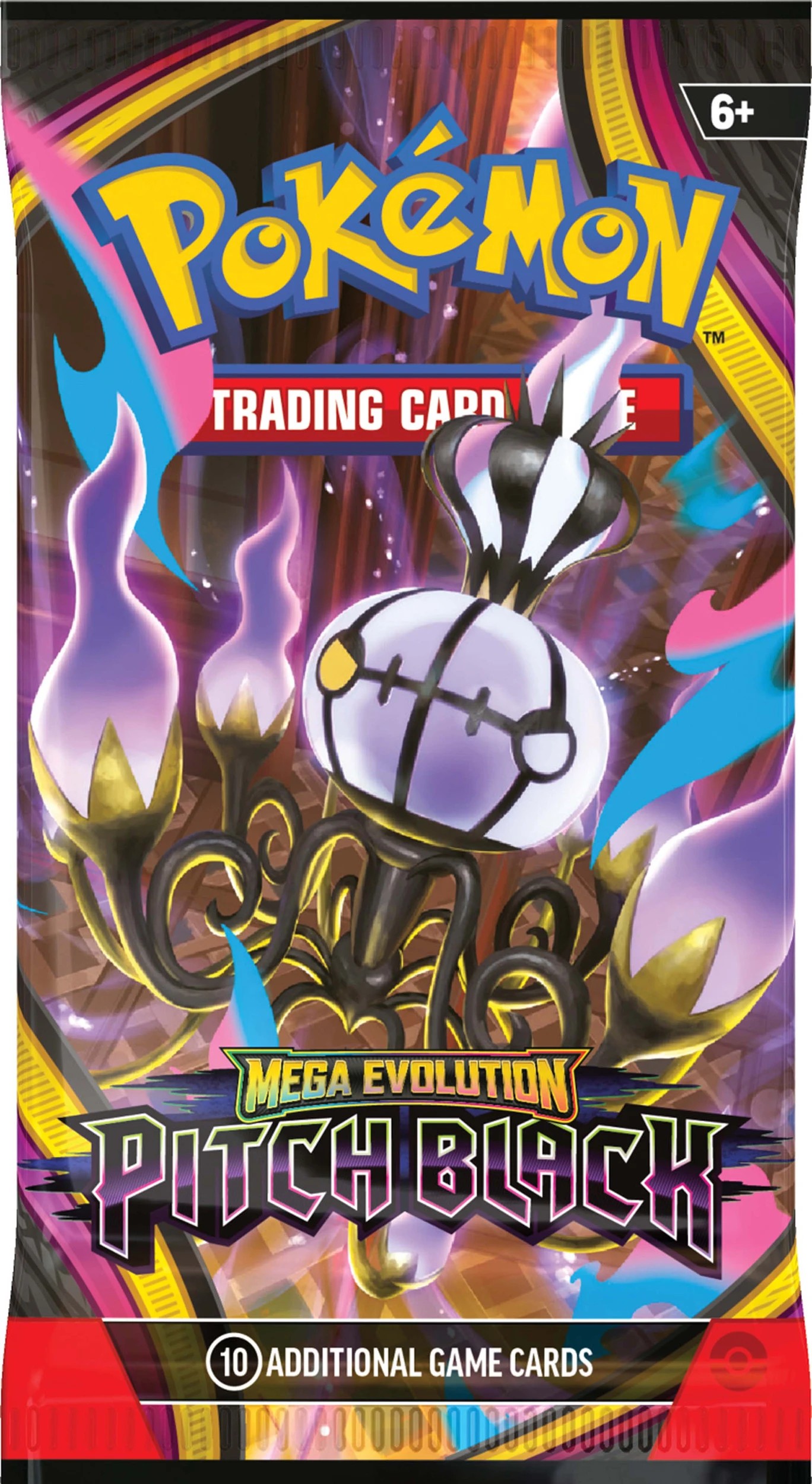 5 Pokemon Trading Card Game: Mega Evolution Pitch Black Booster Pack - Assorted, 5 of 5