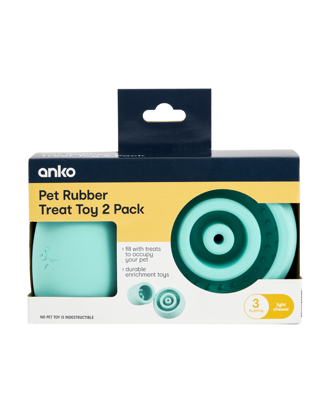 8 2 Pack Pet Rubber Treat Chew - Teal, 8 of 9