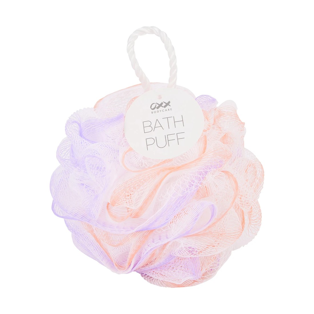 5 OXX Bodycare Bath Puff - Lilac and Peach, 5 of 5