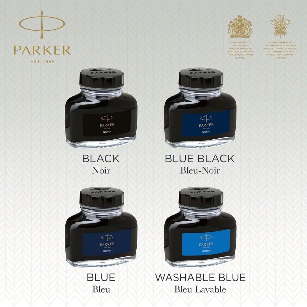 9 Parker Quink Ink Bottle Permanent Blue Black 57 mL, 9 of 9