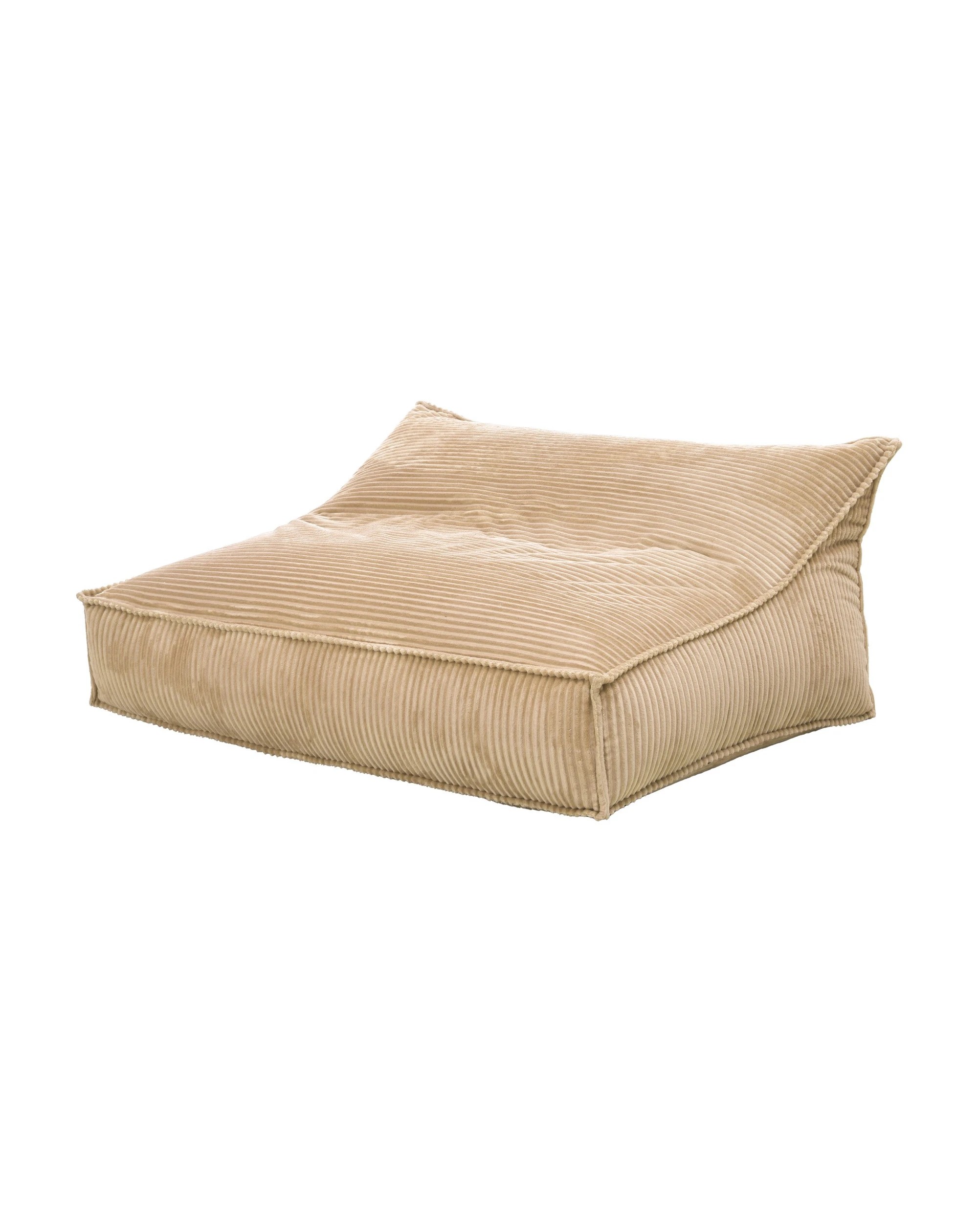 2 Cadence & Co. Wilde Ribbed Luxe Fleece Double Sofa Bean Bag Lounge Cover - Natural Fawn, 2 of 8