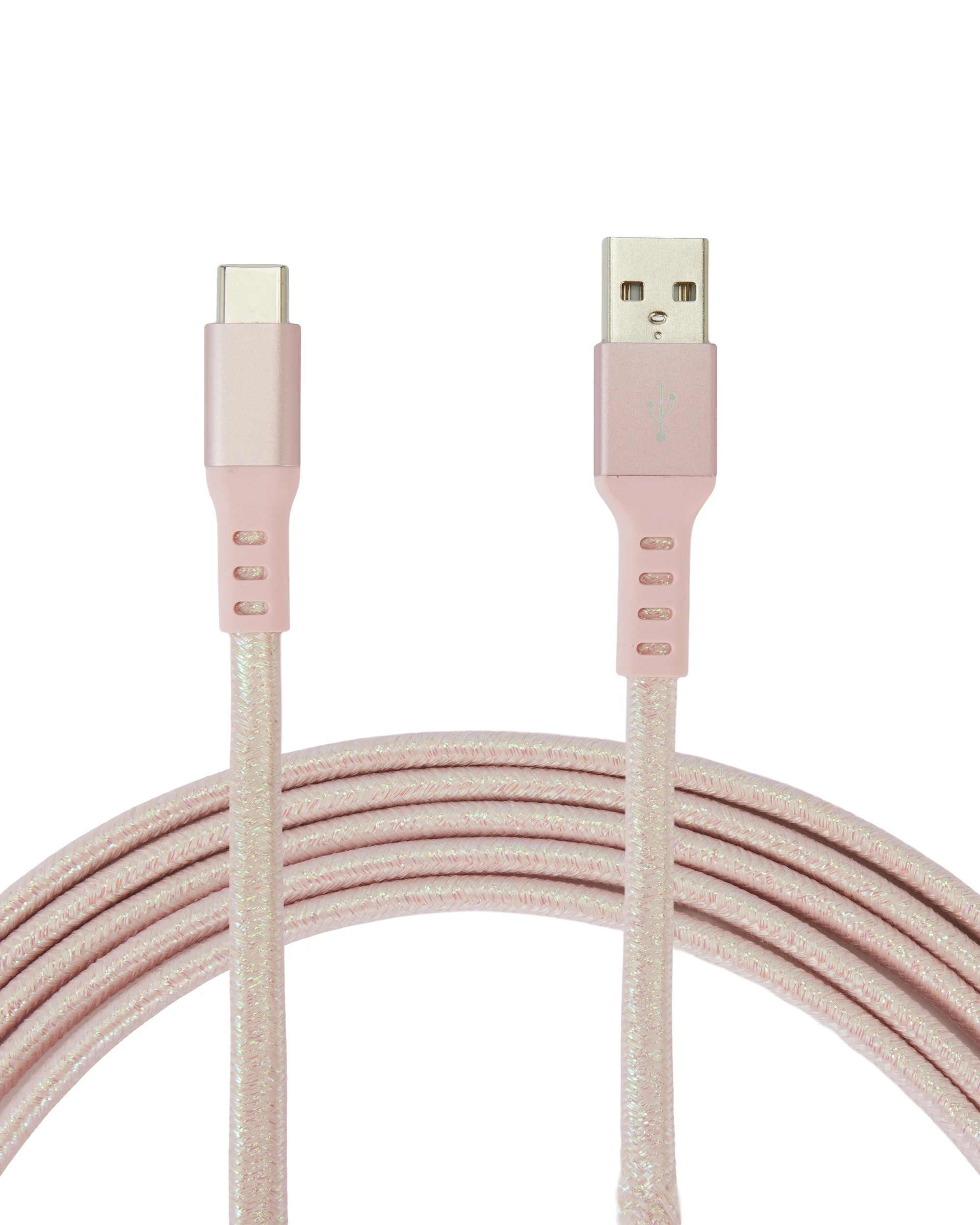 1 USB-A to USB-C Cable - 2m, Pink, 1 of 4