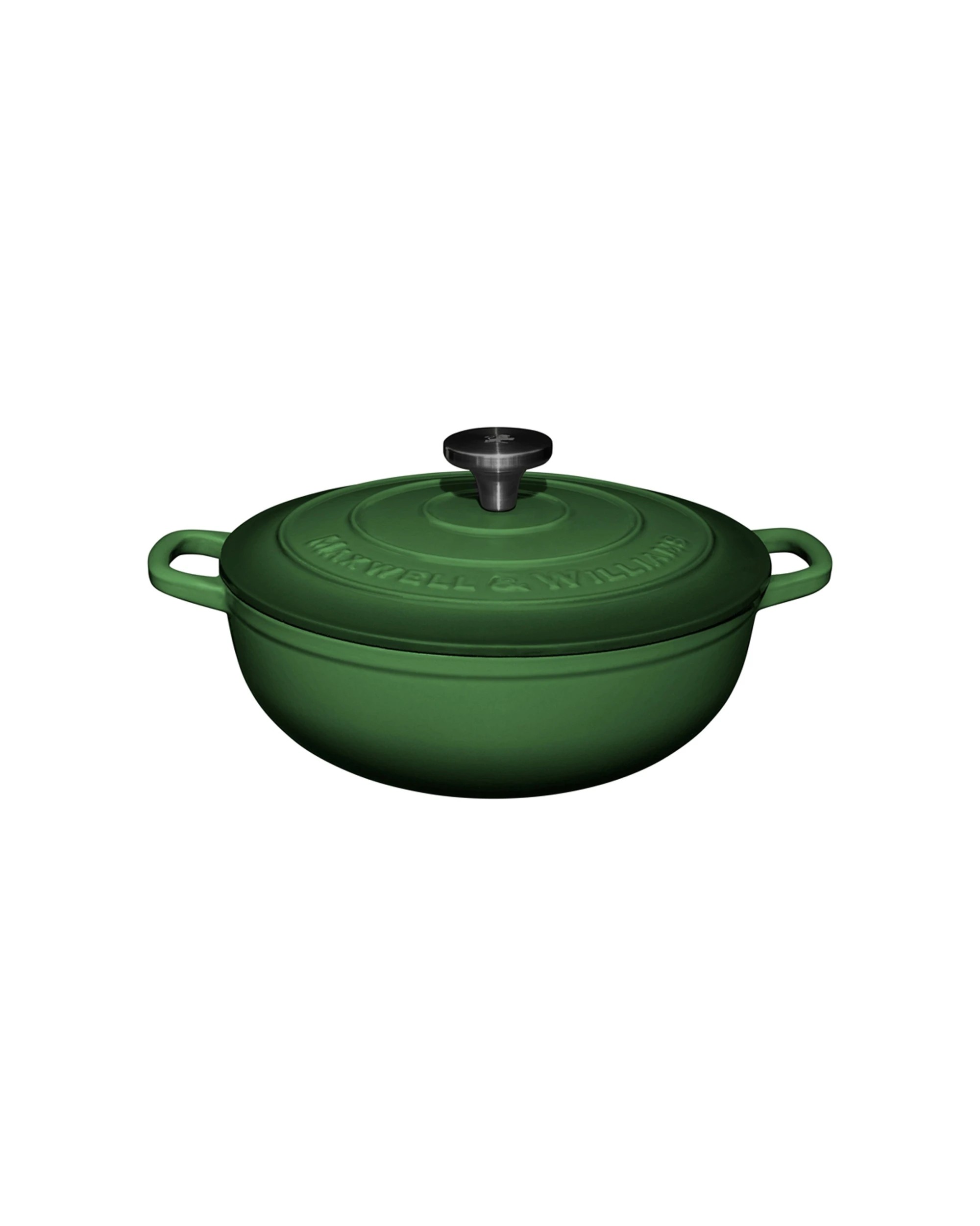 1 Maxwell & Williams Cast Iron Round Casserole 26cm 4l Kitchen Cookware
 - Green, 1 of 4