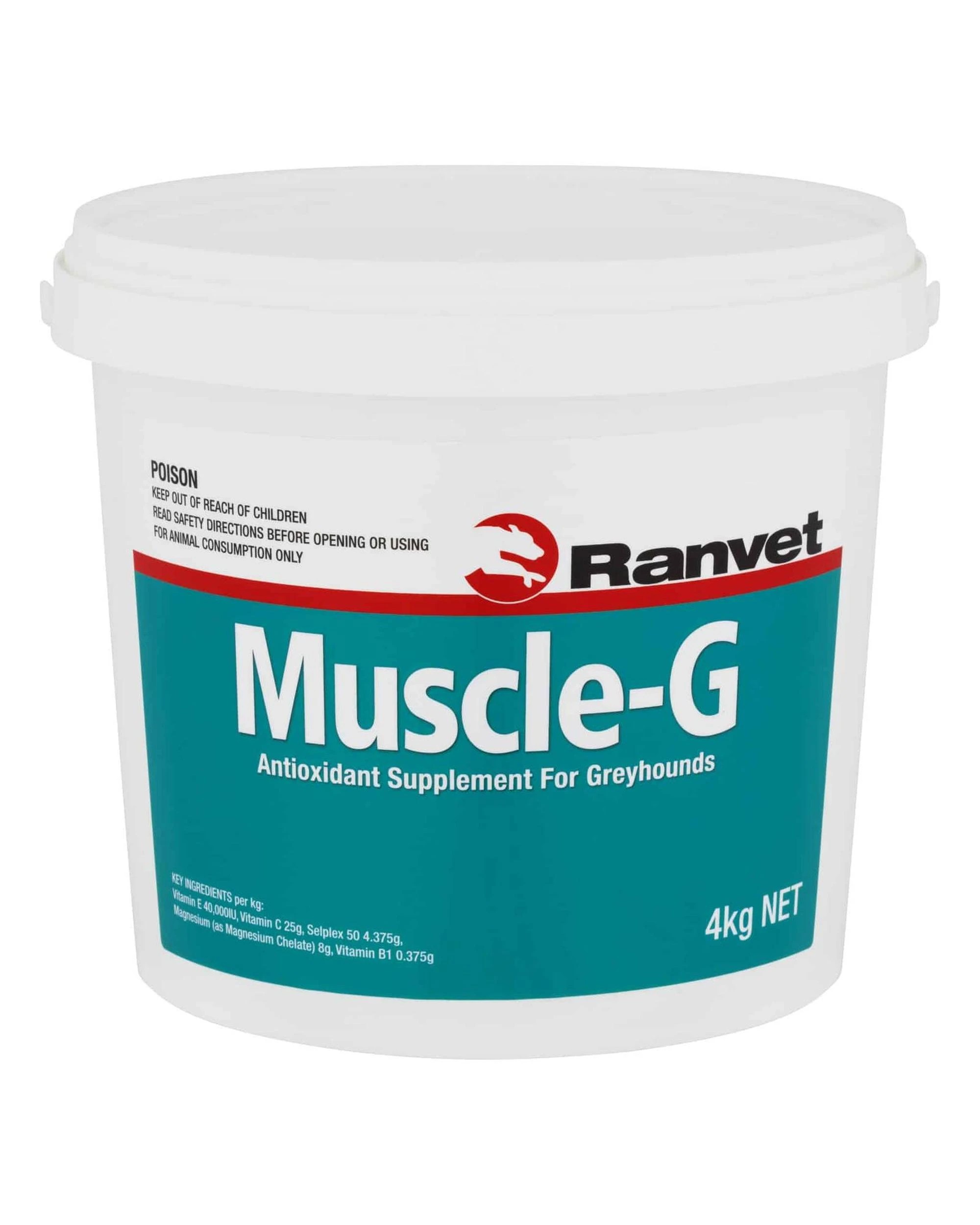 1 Ranvet Muscle G Greyhounds Antioxidant Supplement 4kg, 1 of 1