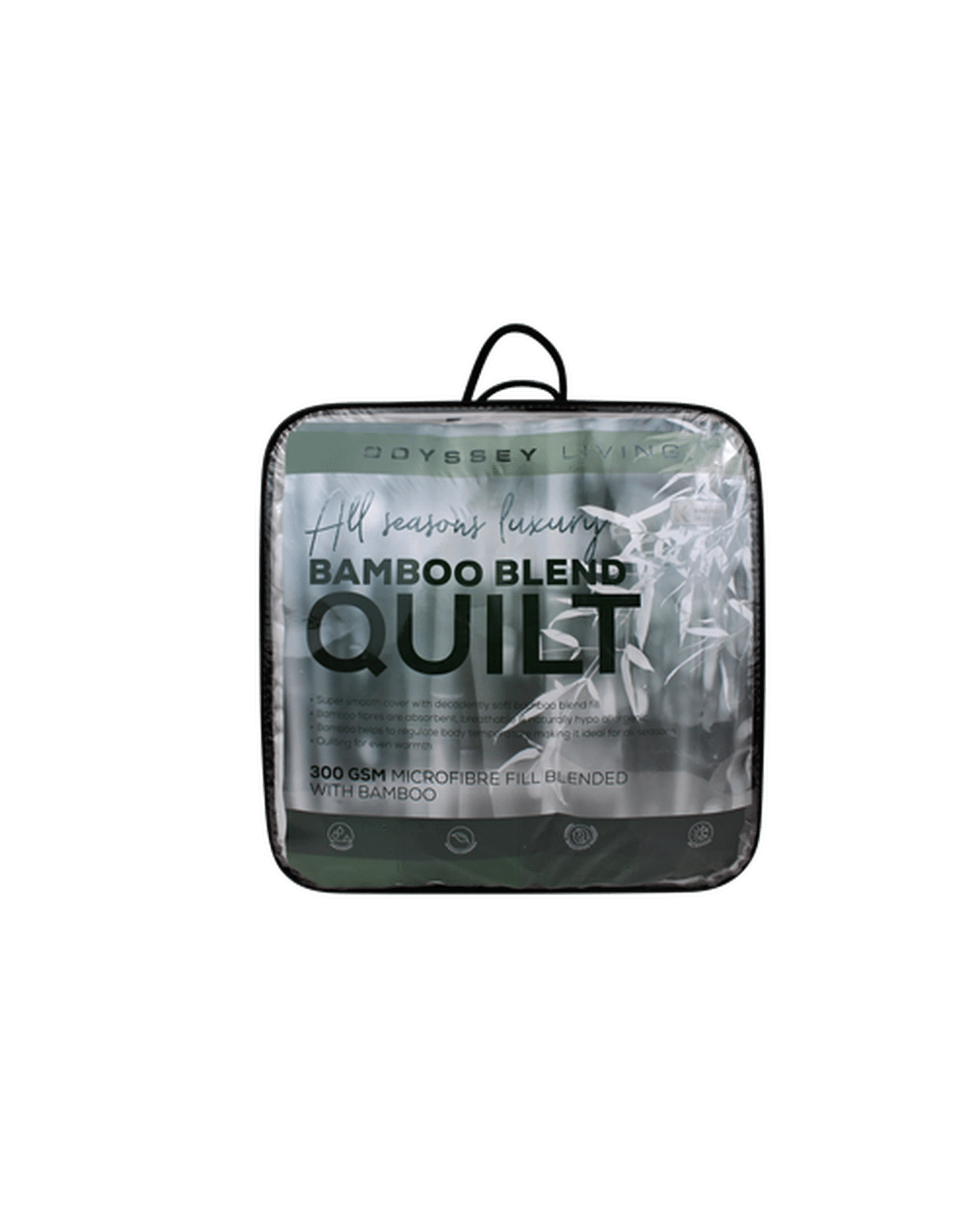 3 Odyssey Living Microlush Bamboo Blend Quilt - 300gsm (Queen, 210 x 210 cm) - White, 3 of 4