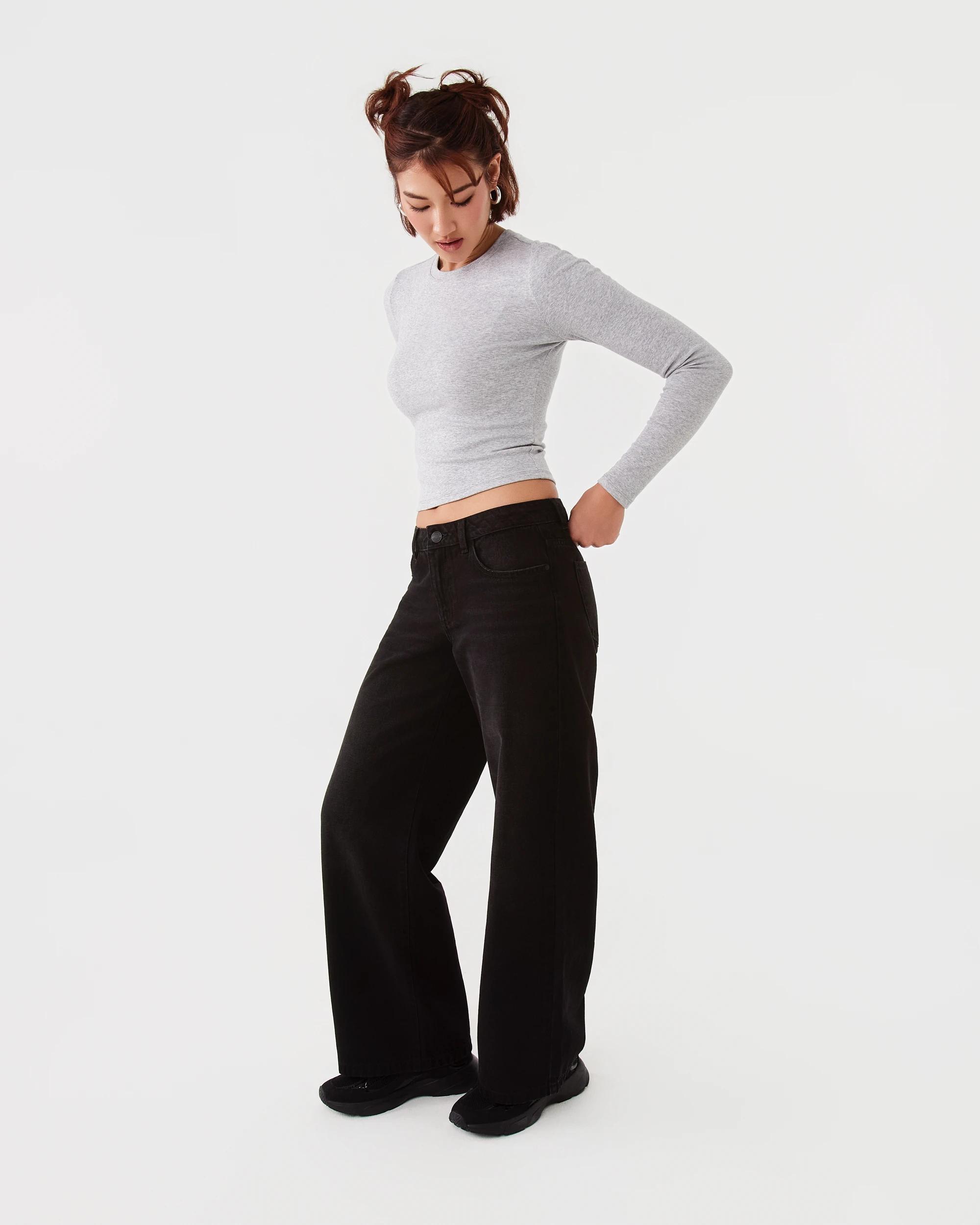 3 Long Sleeve Neat Fit T-shirt Grey Marle, 3 of 6