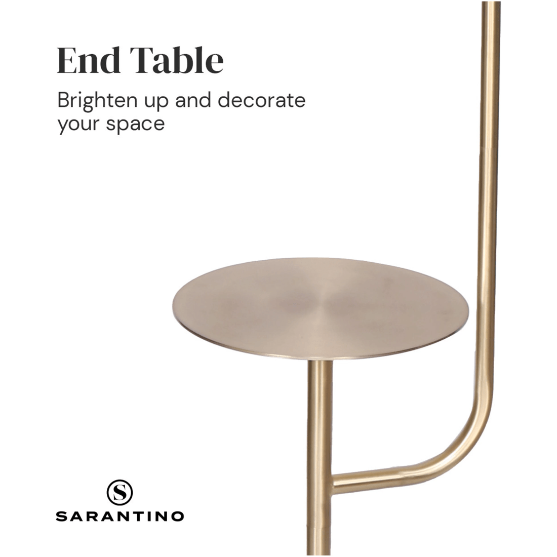 3 Sarantino Floor Lamp with Metal End Table, 3 of 7