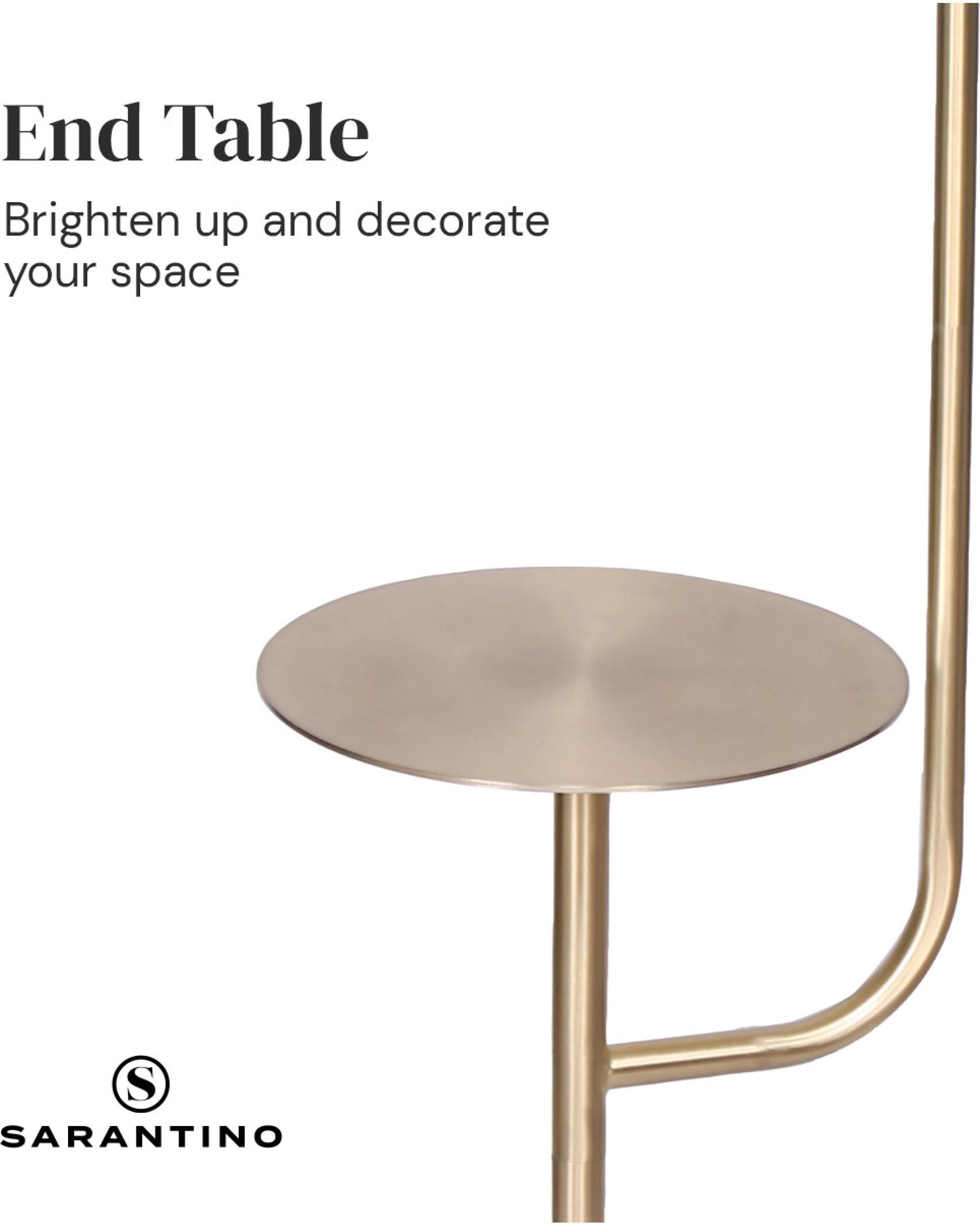 3 Sarantino Floor Lamp with Metal End Table, 3 of 7