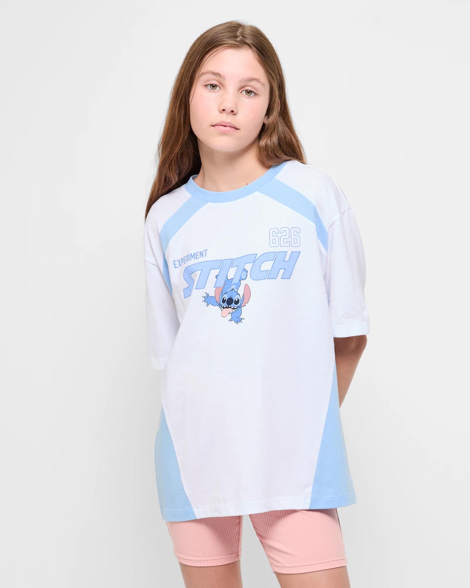 1 Disney Stitch Girls' Lilo & Stitch Australian Cotton Sport Jersey — White (size 8) WHITE, 1 of 5