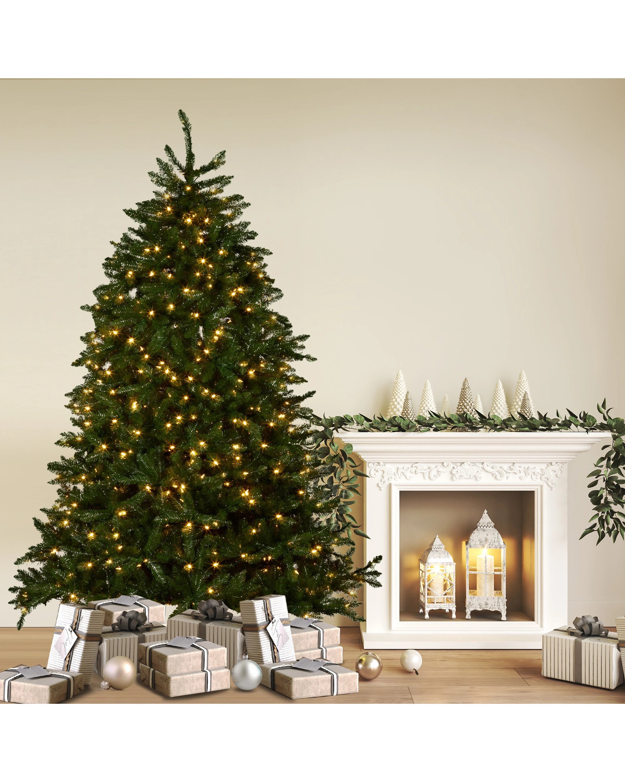 4 Christabelle 2.3m Dunhill Shimmer Fir Pre-Lit Christmas Tree, 4 of 4