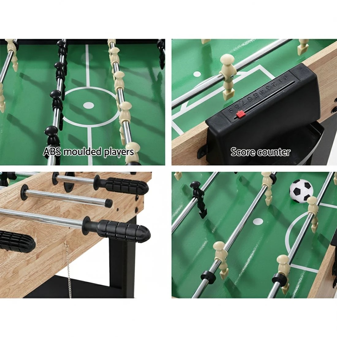 6 Everfit 10-in-1 Games Table Soccer Foosball Pool Table Tennis Air Hockey Chess Cards - Multi, 6 of 7