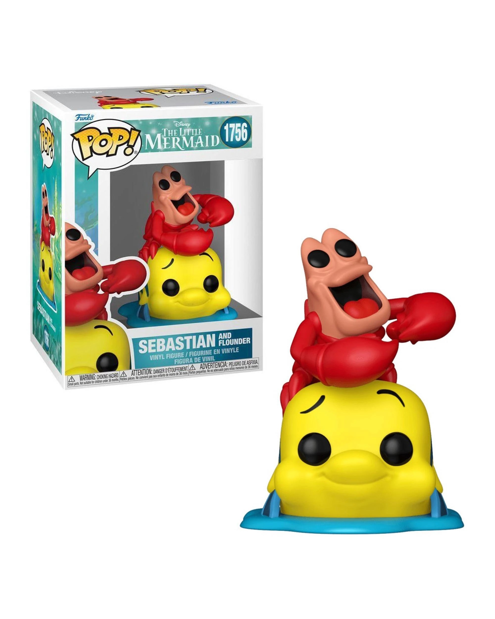 1 Disney The Little Mermaid - 1989 -  Sebastian and Flounder Funko POP! Vinyl, 1 of 3