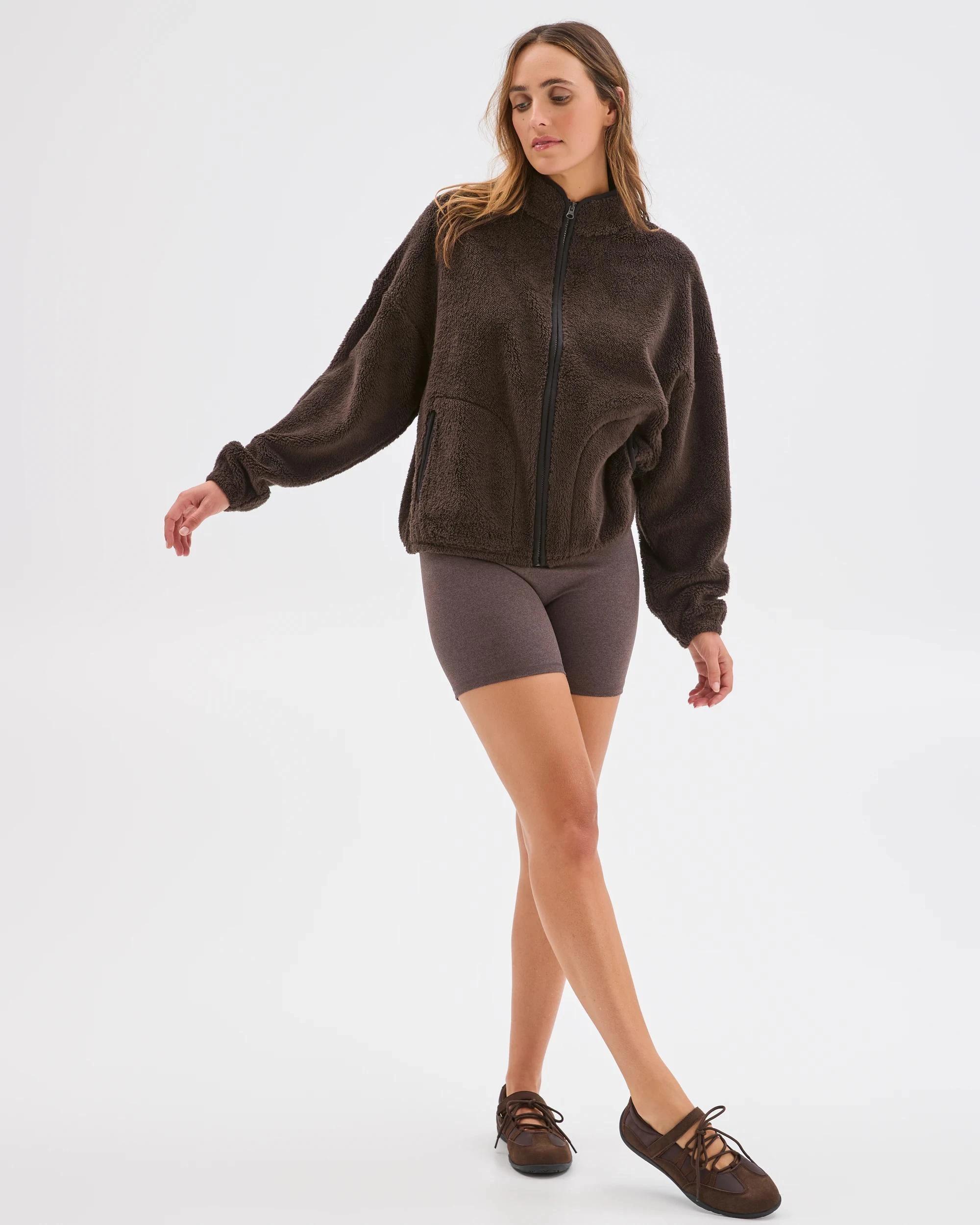 6 Target Active Active Sherpa Zip Through Jacket COCOA, 6 of 8