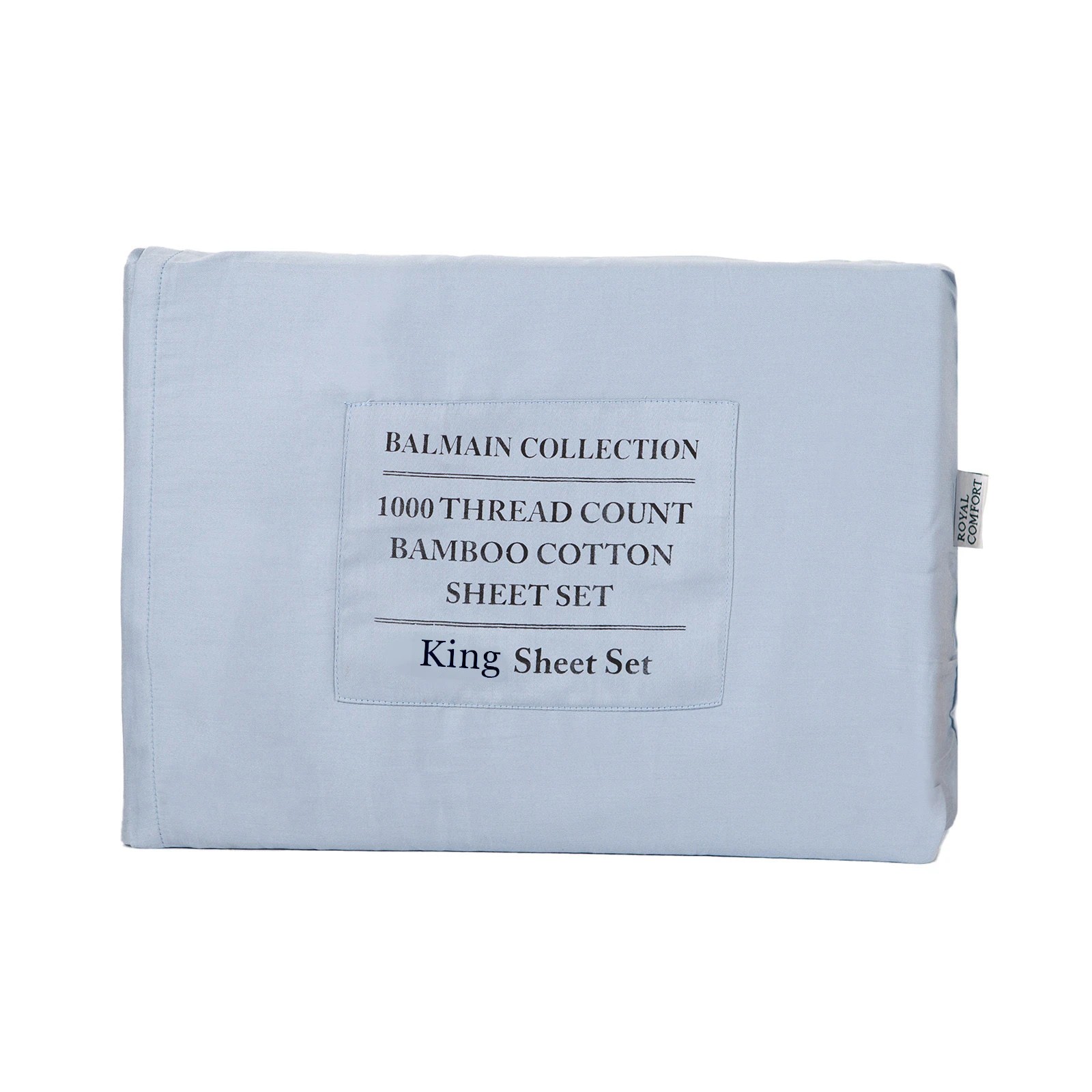 1 Royal Comfort 1000TC Balmain Hotel Grade Bamboo Cotton Sheets Pillowcases Set - King Bed - Blue, 1 of 4
