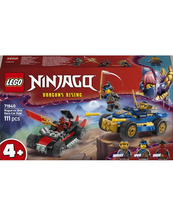LEGO NINJAGO Rogue vs. Drix Race Car Duel 71840