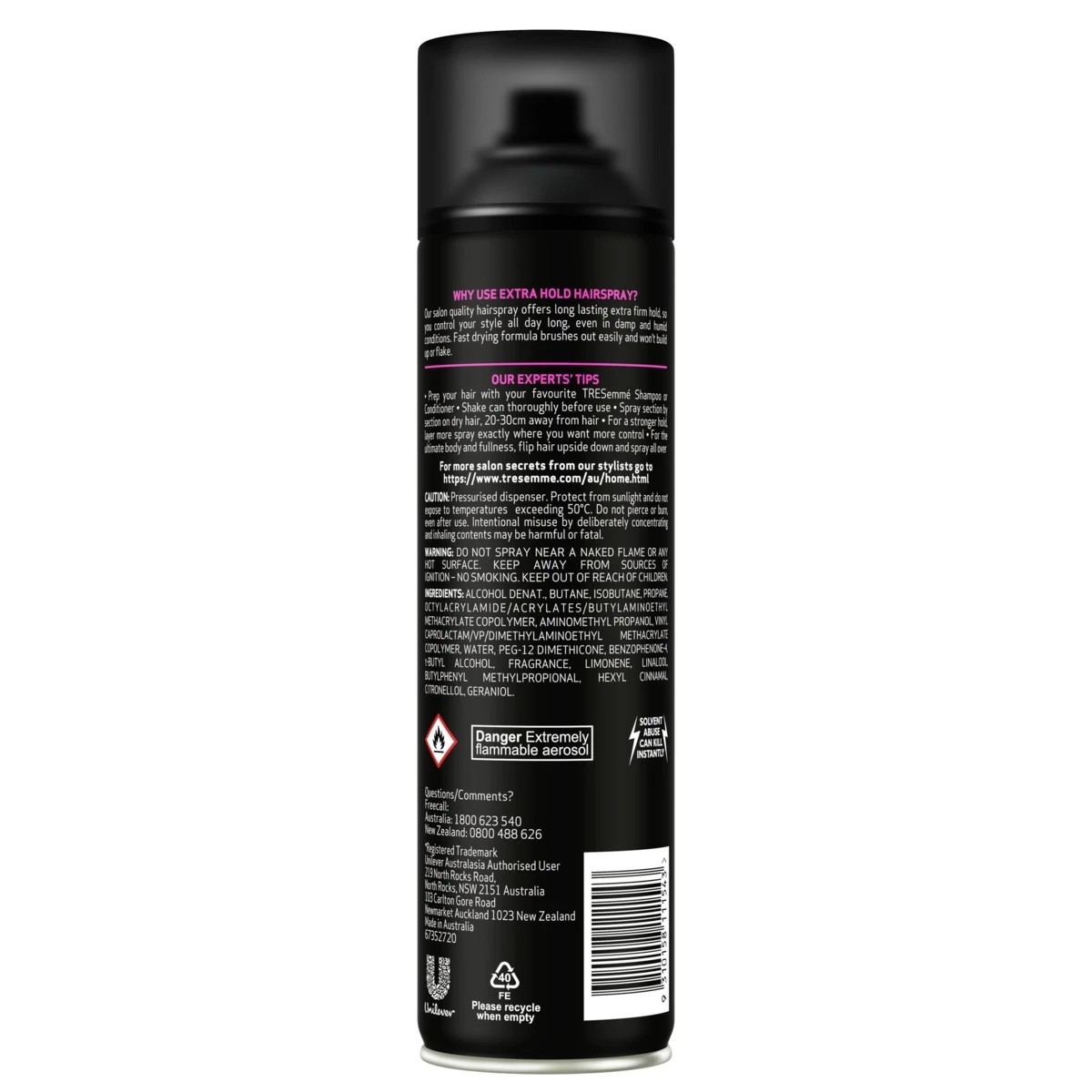 2 TRESemme Salon Finish Extra Hold Hairspray 360g, 2 of 6