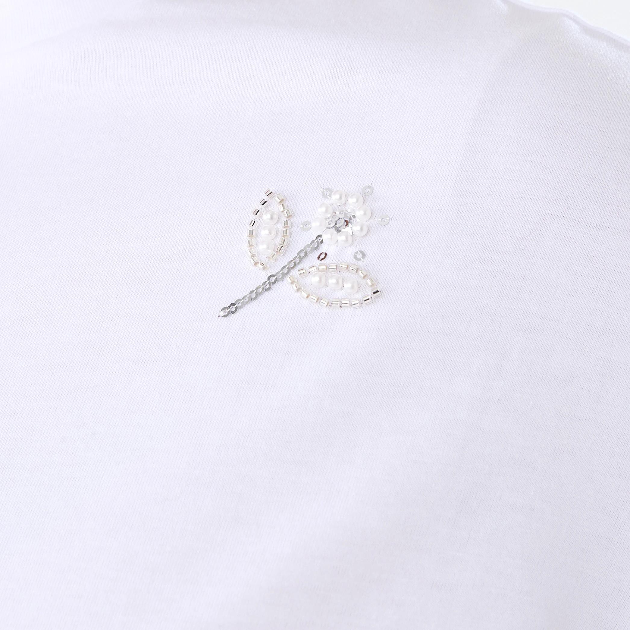 6 Curve Short Sleeve Embellished T-shirt White, 6 of 6