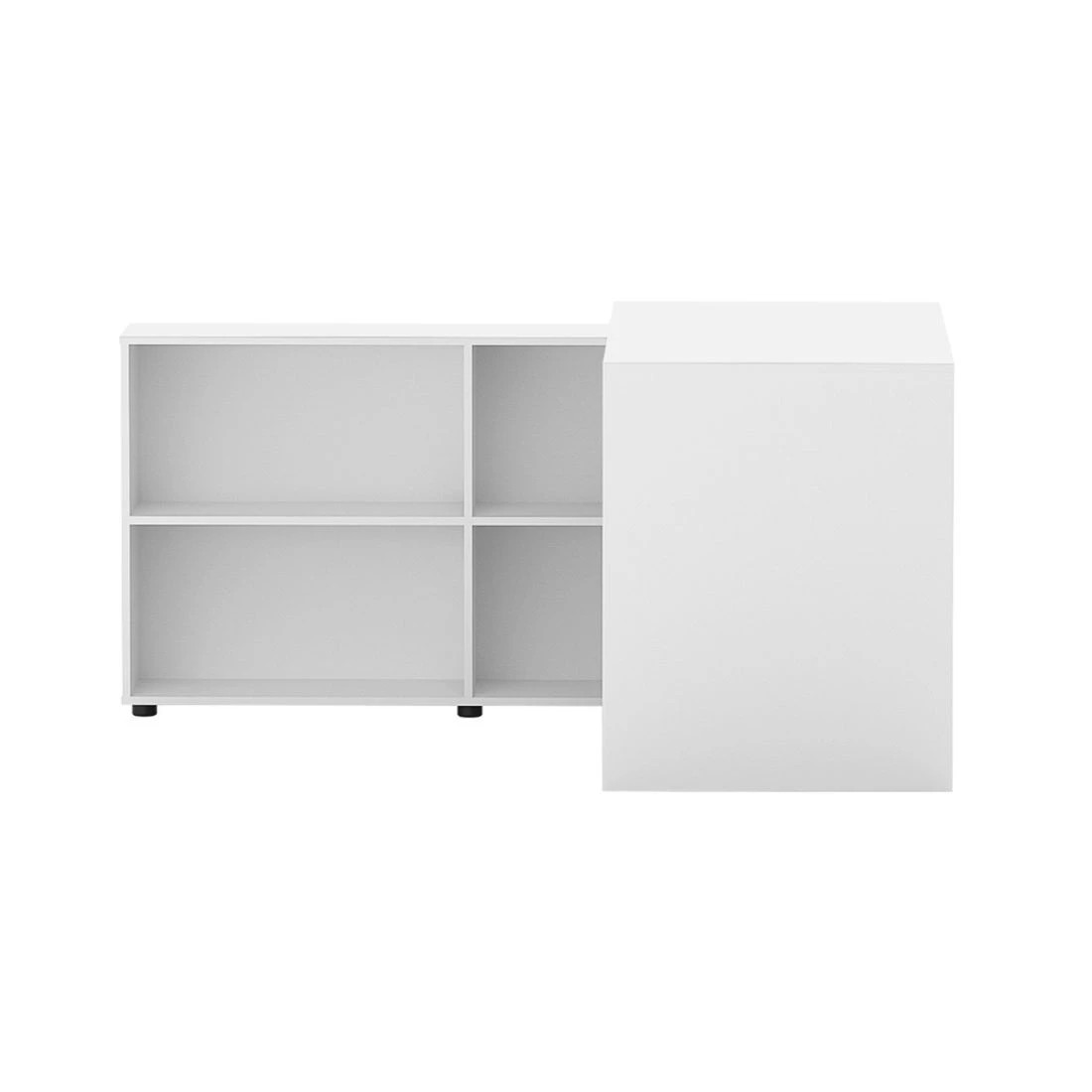 4 Artiss Computer Desk Bookshelf White 130cm
 - White, 4 of 7