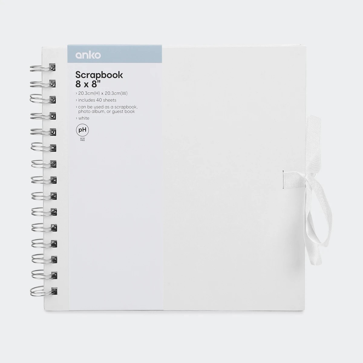 1 8in. x 8in. Scrapbook - White, 1 of 5