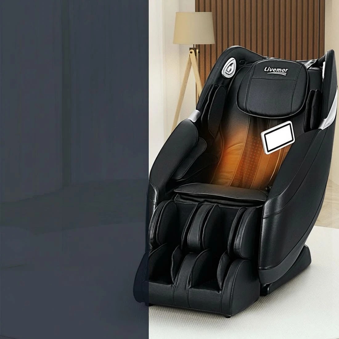 5 Livemor Massage Chair Electric Recliner Home 3D Massager Flynn - Black, 5 of 6