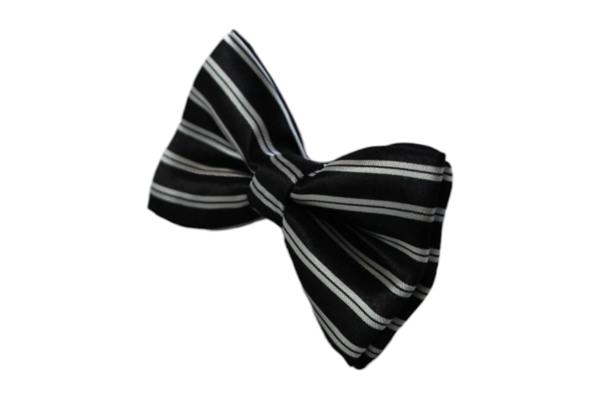 4 Zasel Boys Black With White Stripes Patterned Bow Tie - Multi, 4 of 4