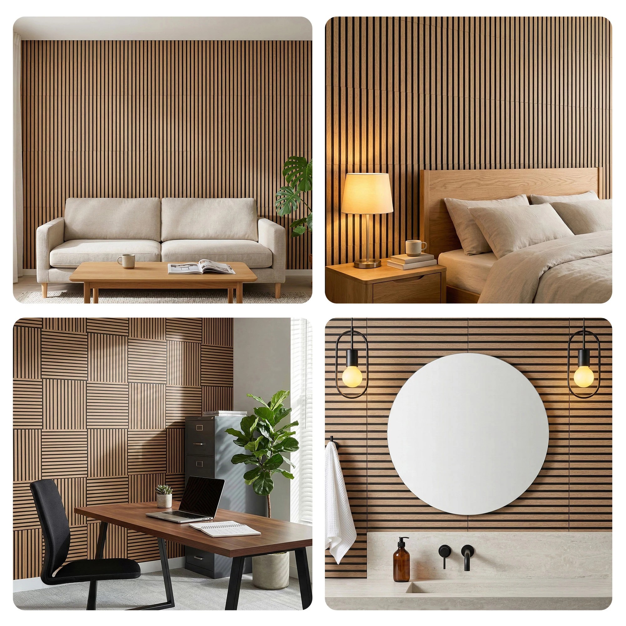 7 Artiss 10PCS Peel and Stick Wall Panels Tiles 68X68CM Self Adhesive for Home Office - Brown, 7 of 7