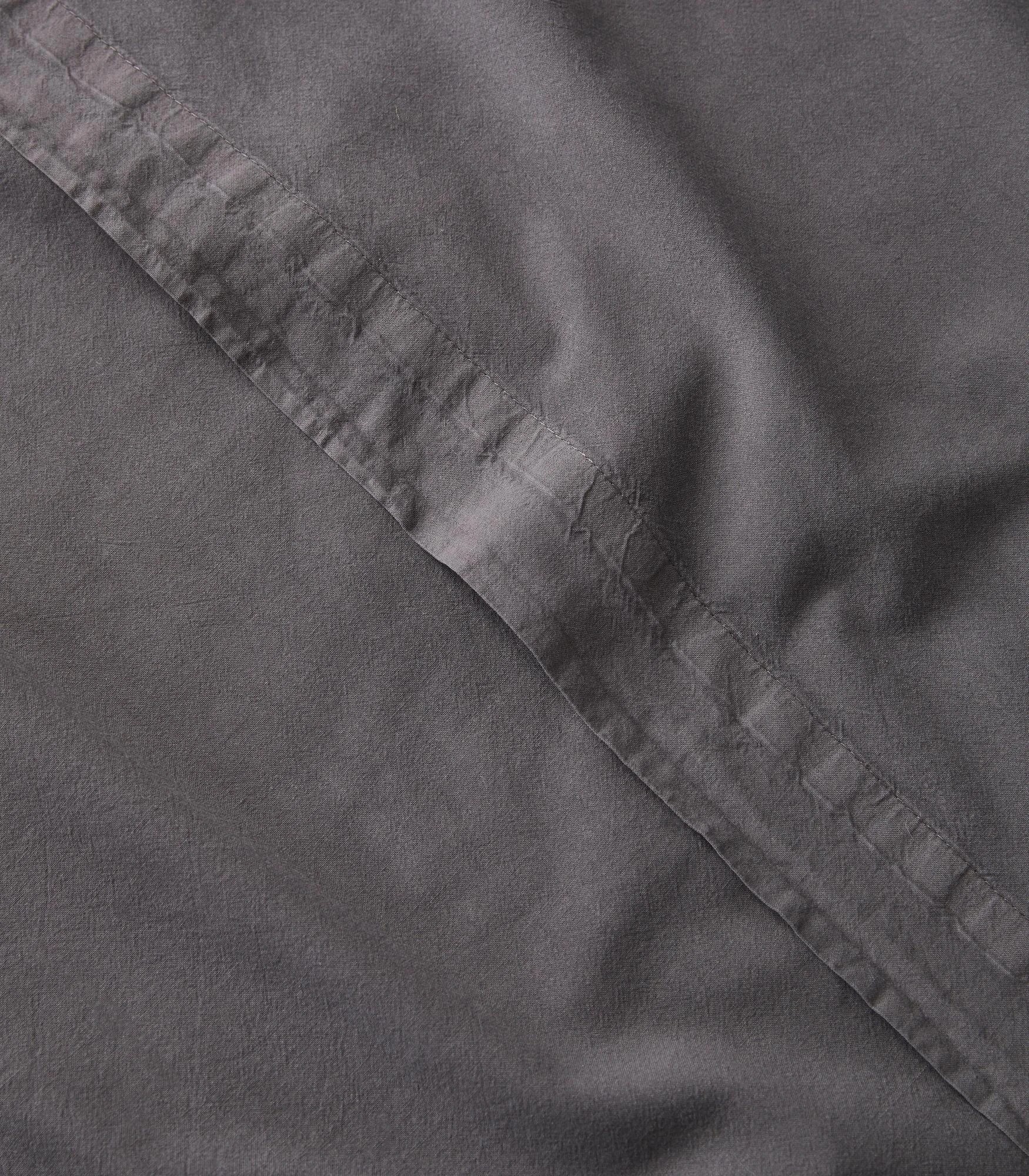 2 Arlo Stonewash Sheet Set - Double Bed - Grey, 2 of 3