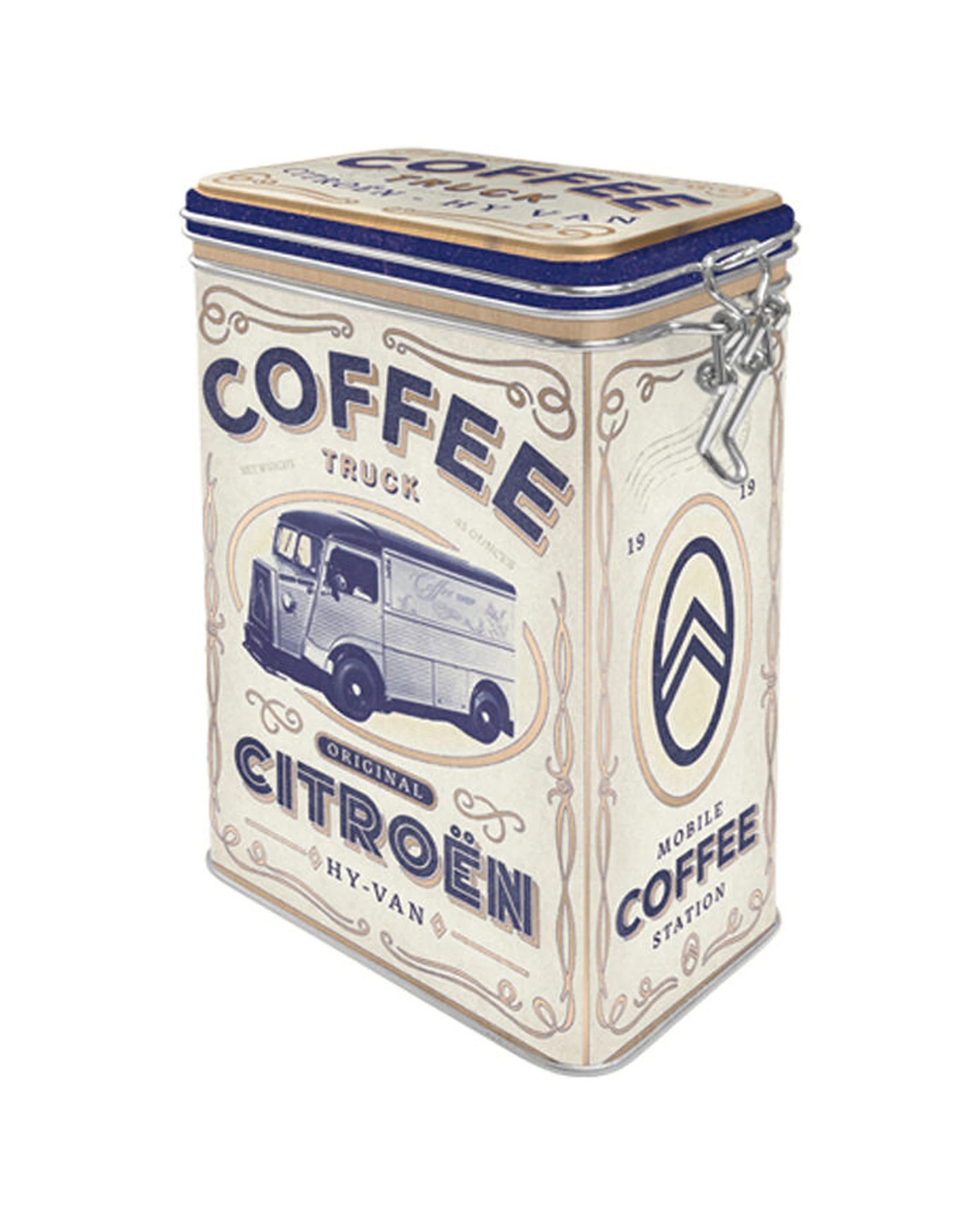 1 Nostalgic-Art Clip Top Storage Tin Box - Citroen Coffee Truck - Multi, 1 of 1