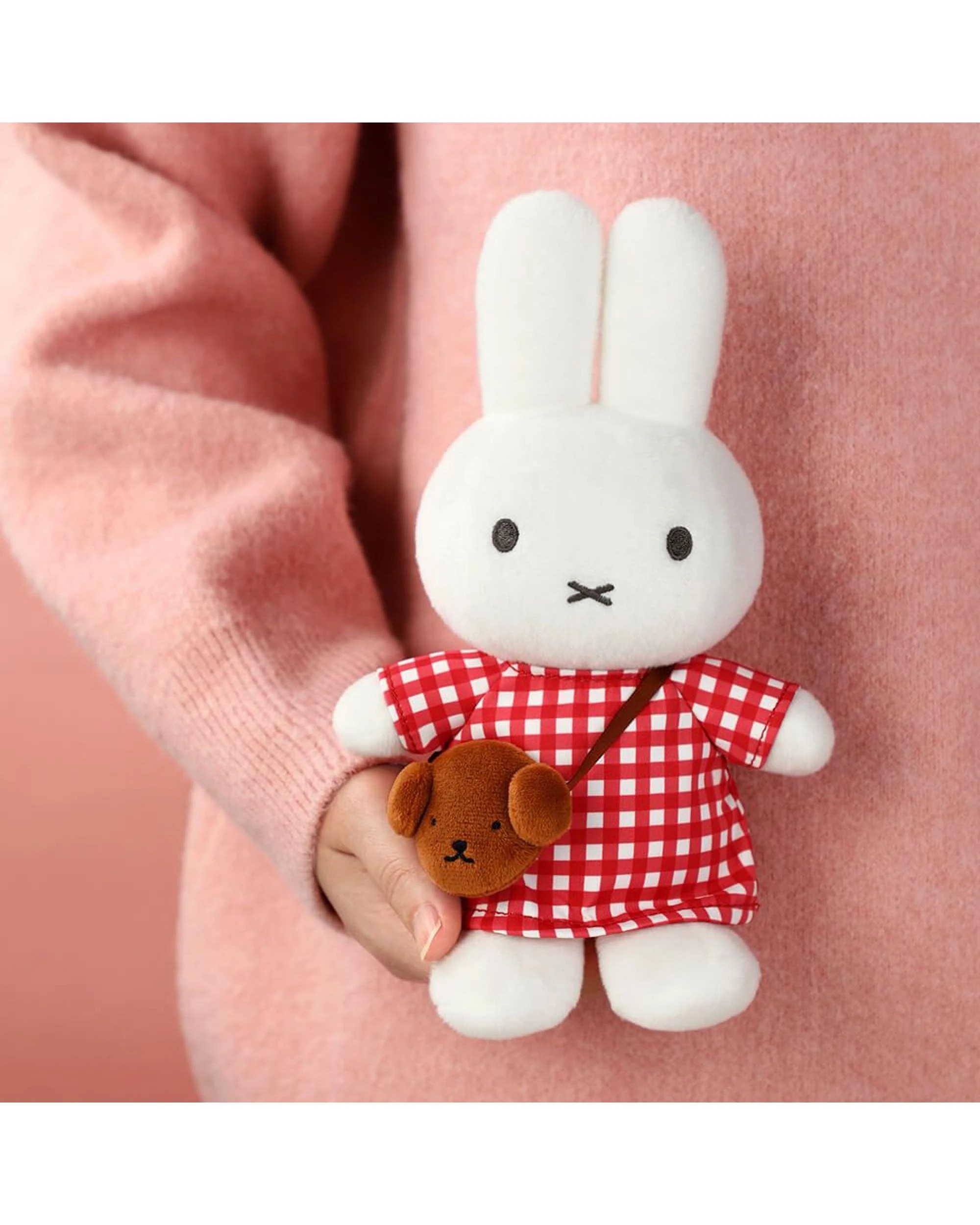 5 Miffy Checkered Dress With Snuffy Bag 24cm Plush, 5 of 5