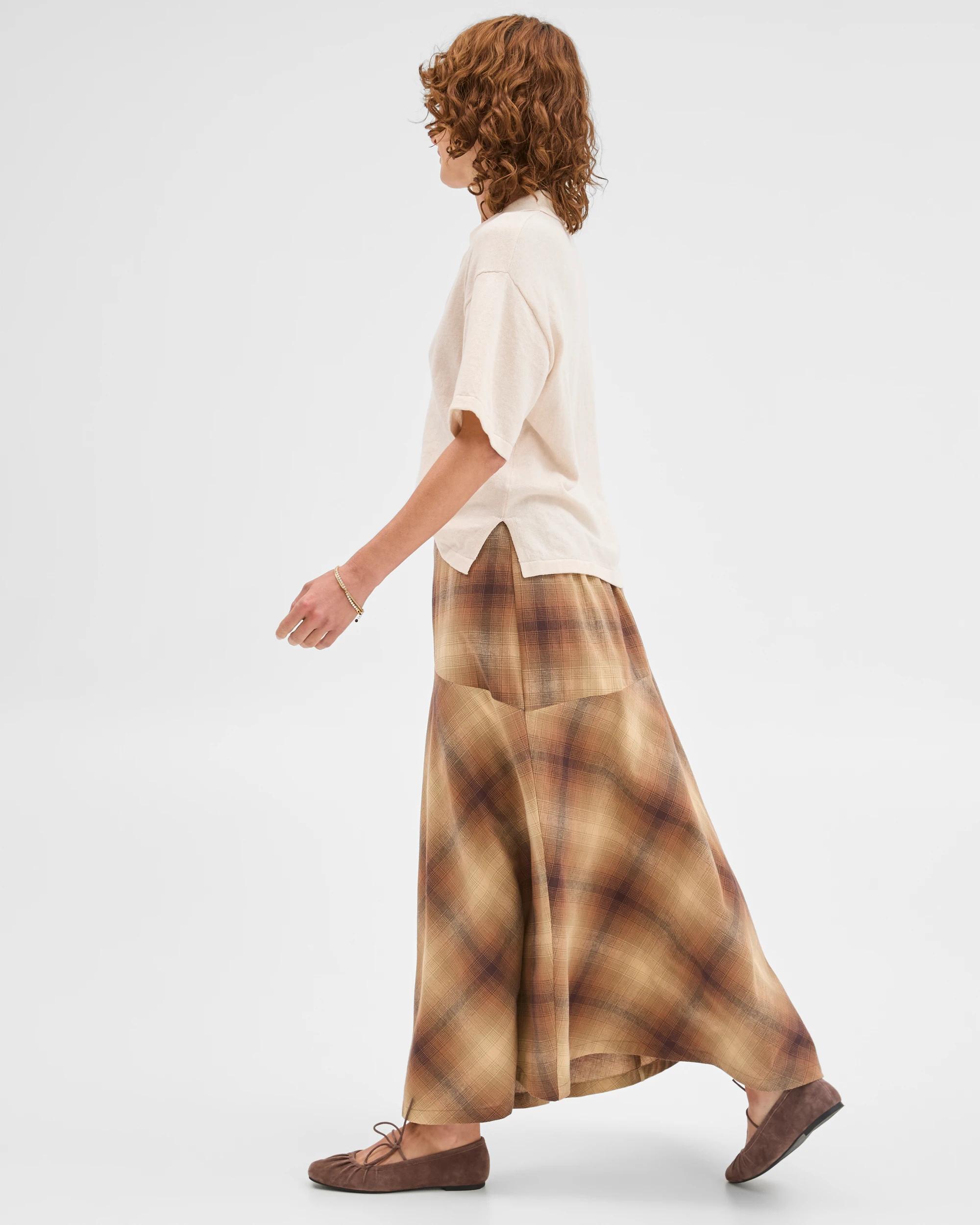 7 Target Woman Australian Cotton Blend Check Midi Skirt SOFT CHECK, 7 of 7