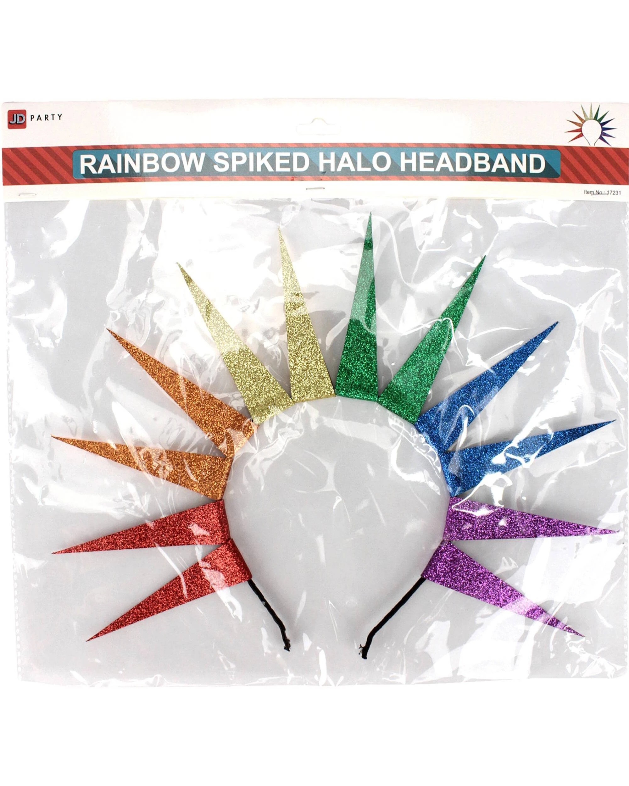 2 Partyrama Rainbow Spiked Halo Headband - One Size - Multi, 2 of 3