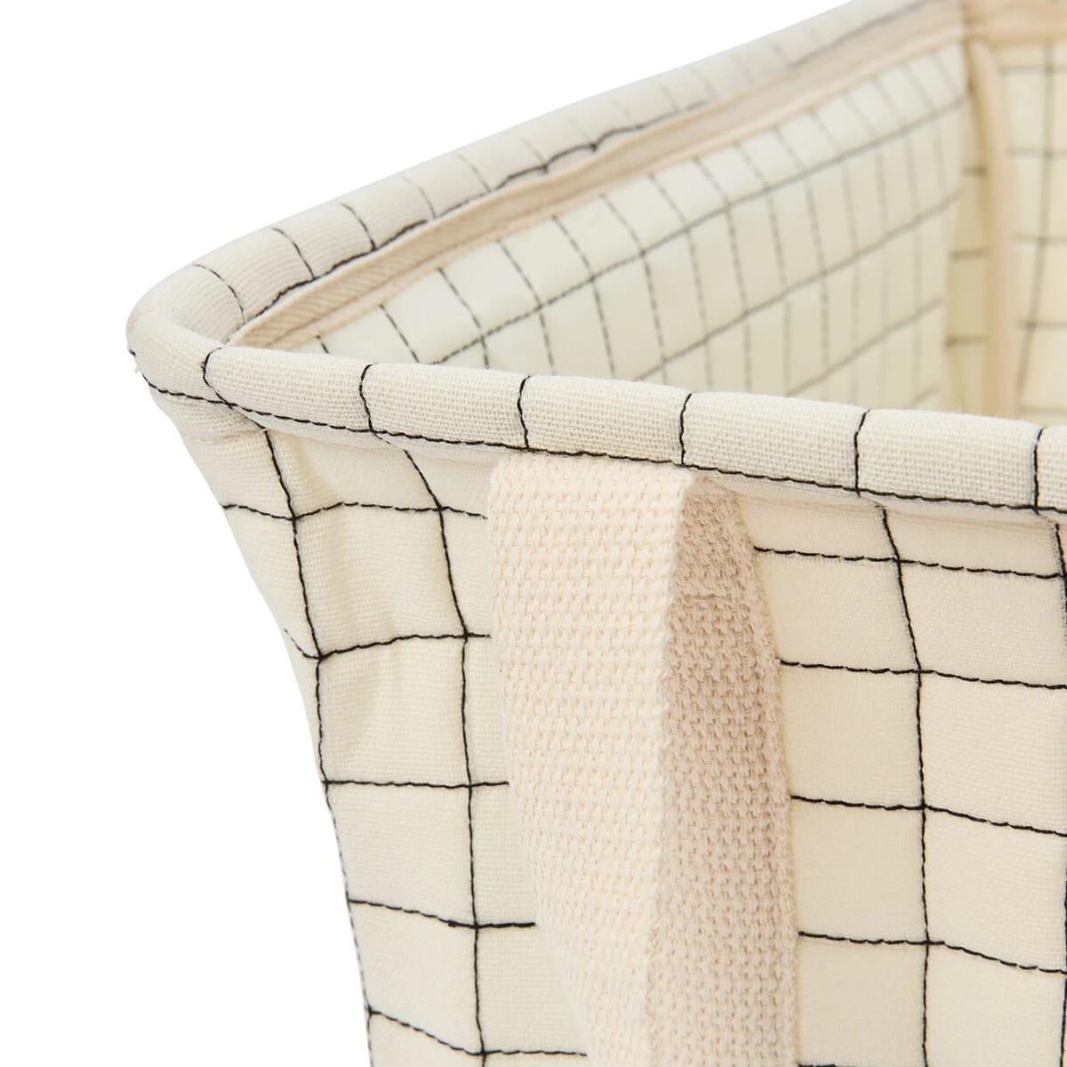 6 Rectangle Quilted Basket - Beige, 6 of 8