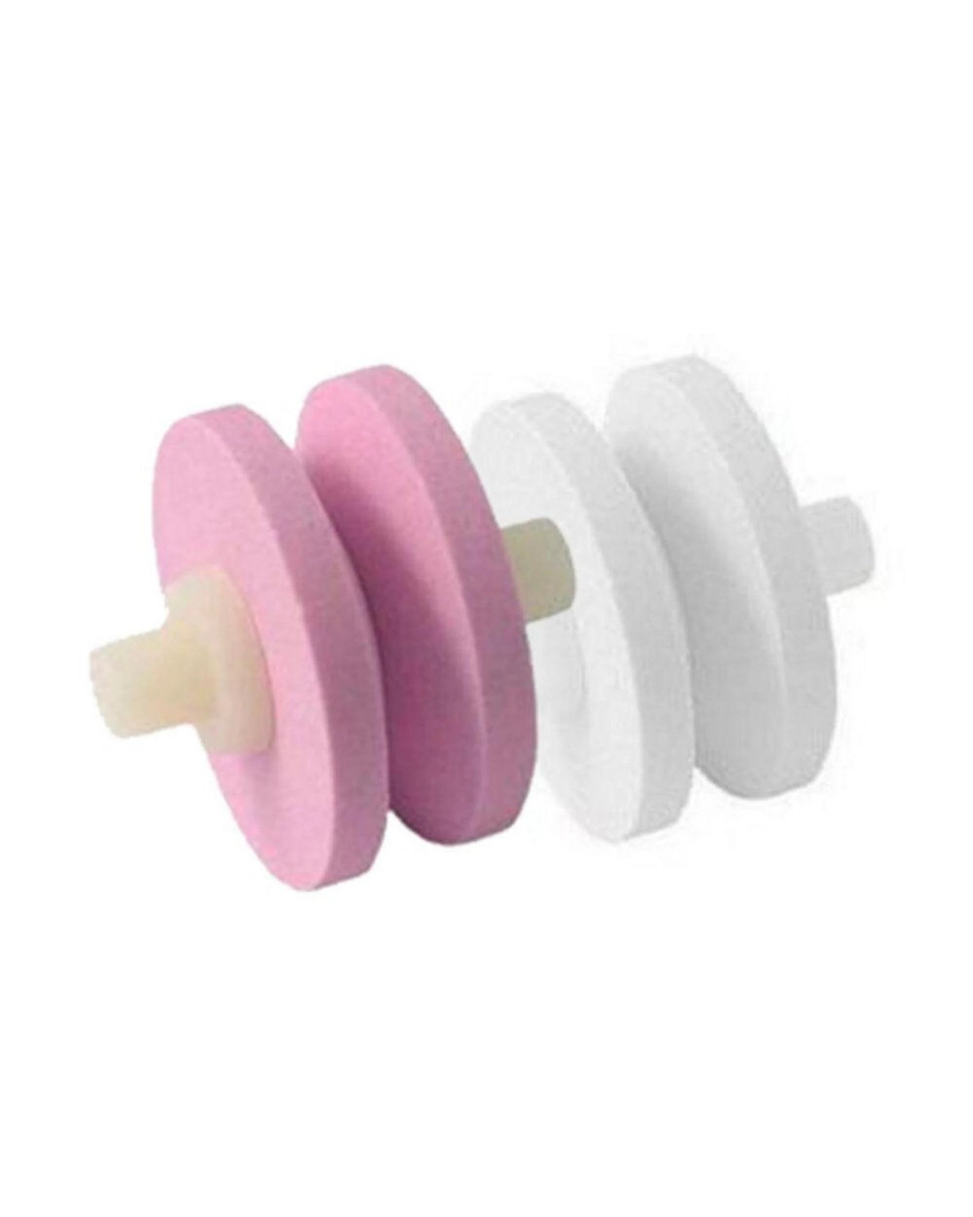 1 Global 2 Stage Water Sharpener Replacement Wheel Pink and White Set of 2, 1 of 3