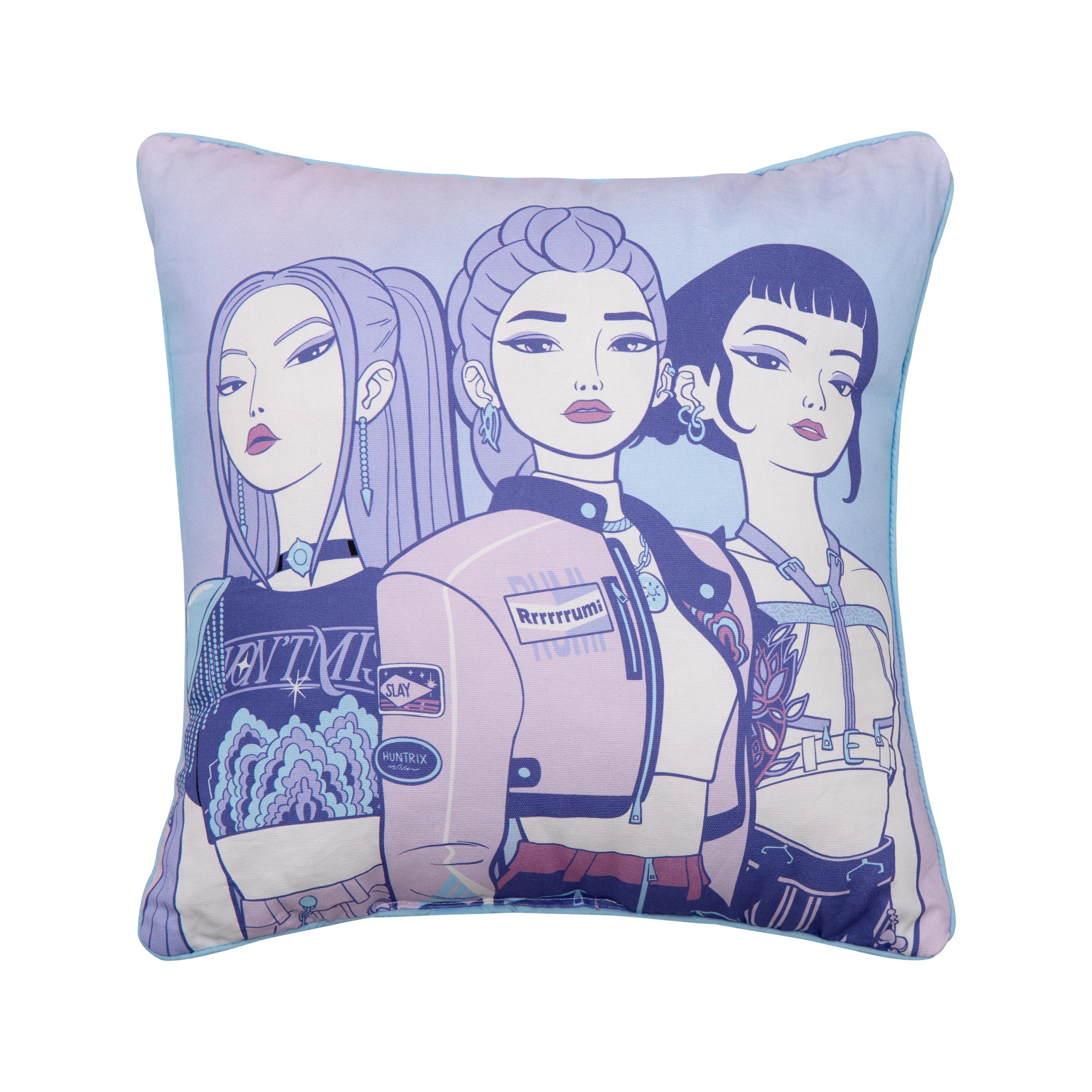 1 KPop Demon Hunters Cushion - Purple, 1 of 3