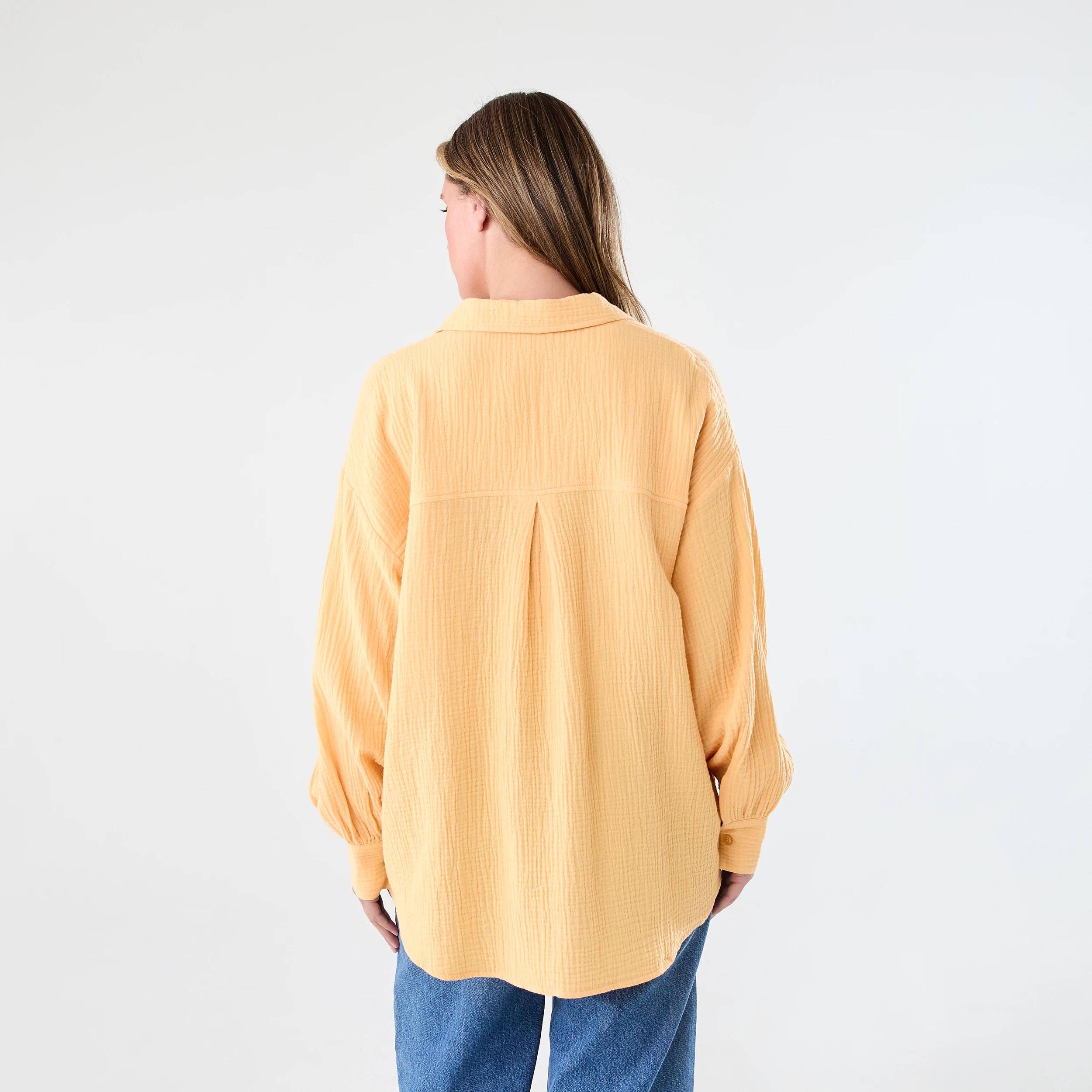 3 Long Sleeve Double Cloth Shirt Papaya, 3 of 7
