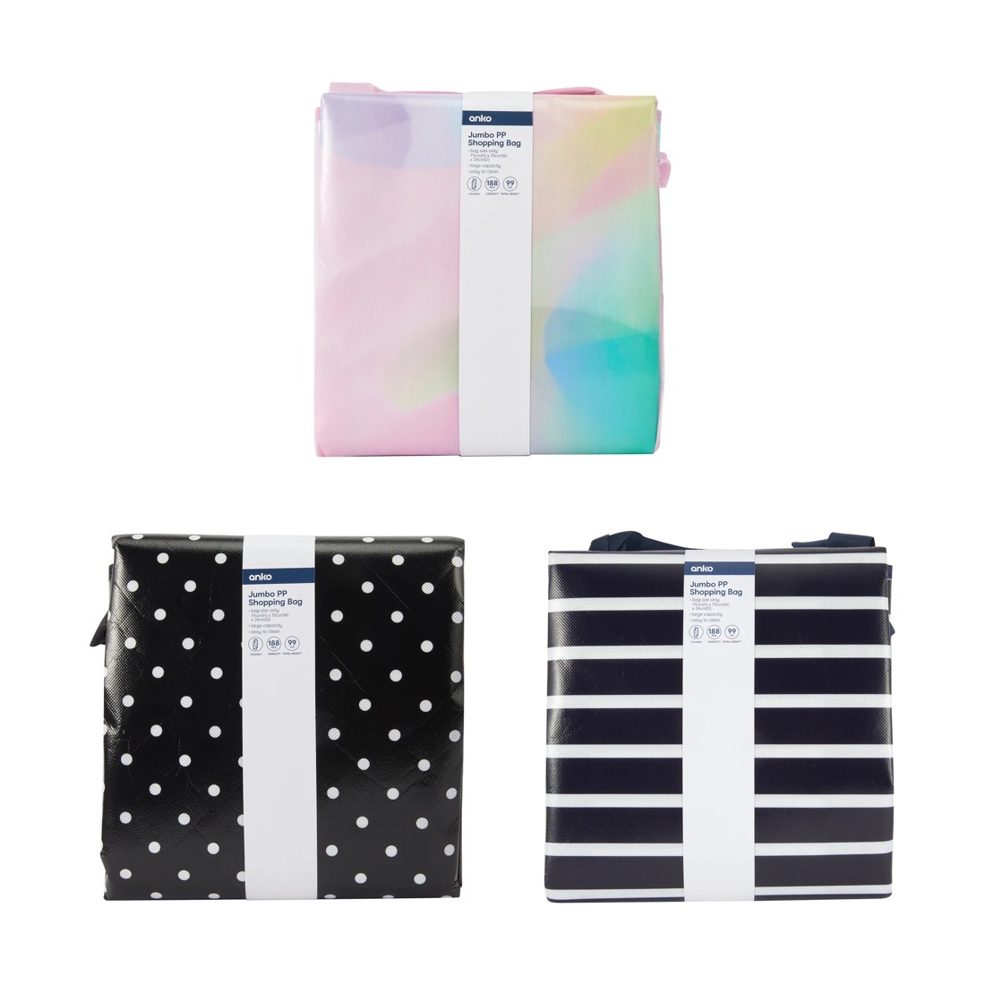 4 Jumbo PP Shopping Bag - Assorted, 4 of 10