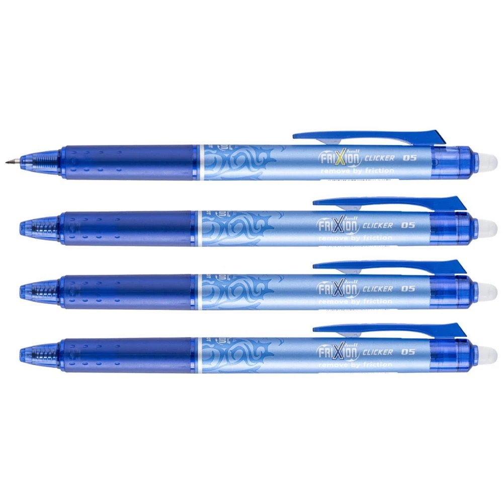 3 PILOT FriXion Clicker Erasable Gel Pen 0.5mm Blue 4Pk, 3 of 9