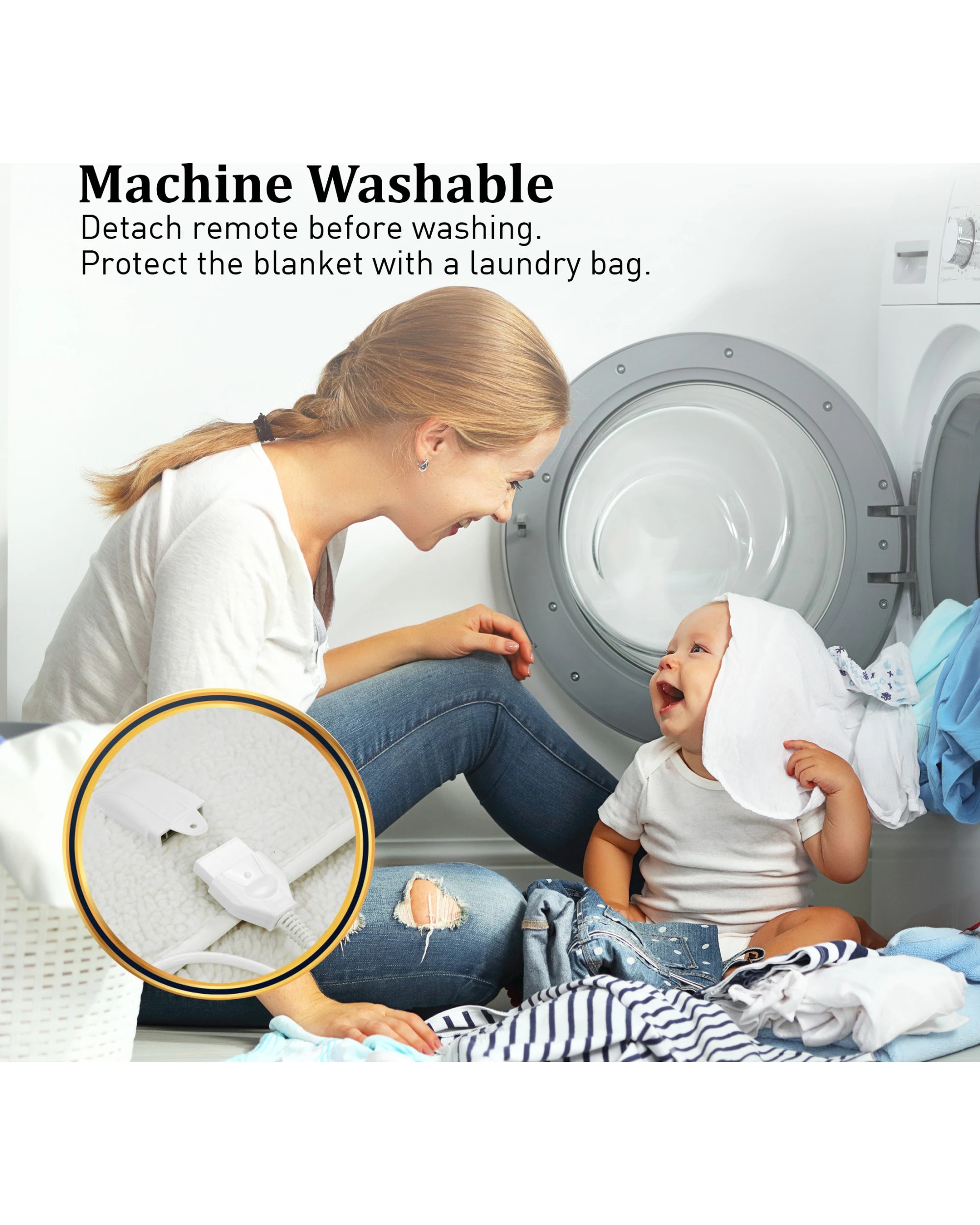 8 Laura Hill Heated Electric Blanket Fitted Fleece Underlay Throw, 8 of 9